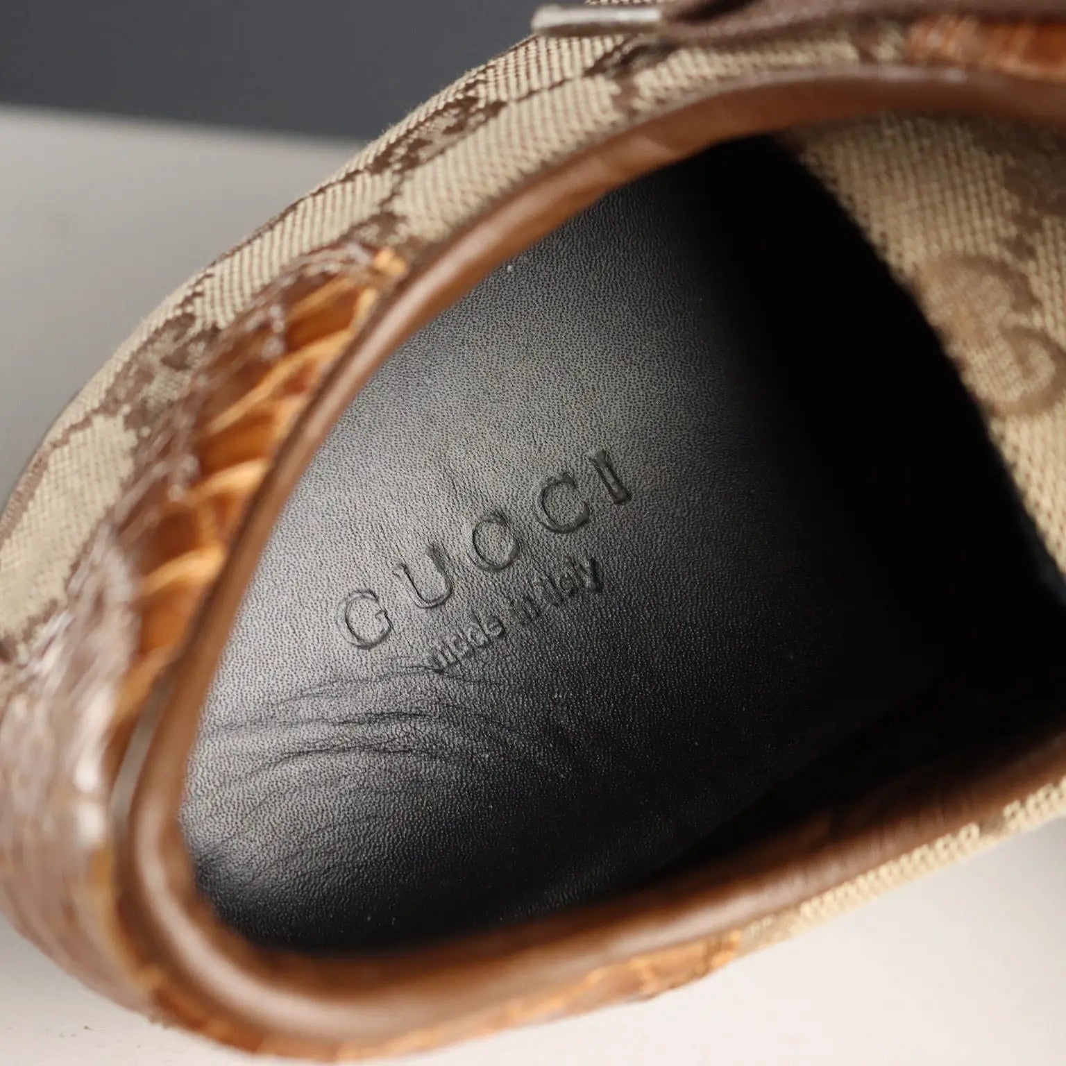 Gucci Sneakers Monogram Canvas Leather UK Size 6 Second Hand - UK Size 6 | Clothing & House Linens | Second hand