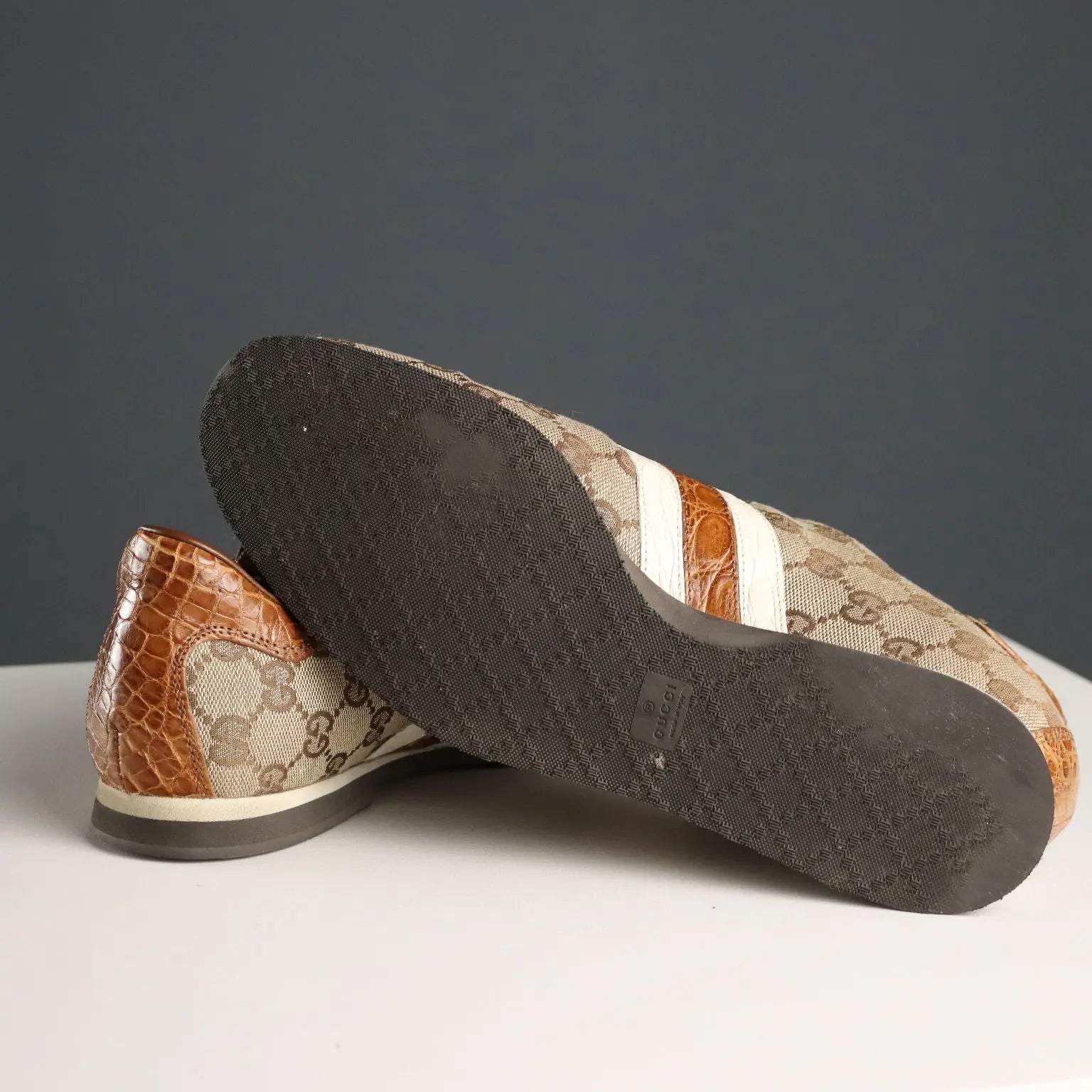 Gucci Sneakers Monogram Canvas Leather UK Size 6 Second Hand - UK Size 6 | Clothing & House Linens | Second hand