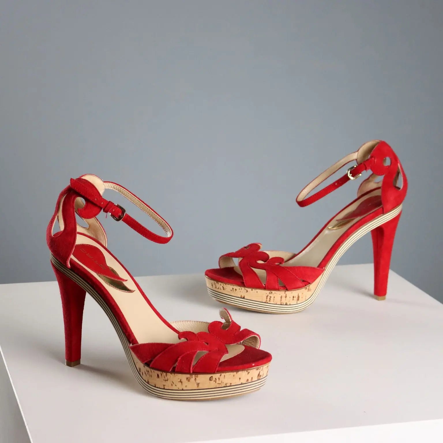 Etro Suede Sandals Leather UK Size 6 Second Hand Italy