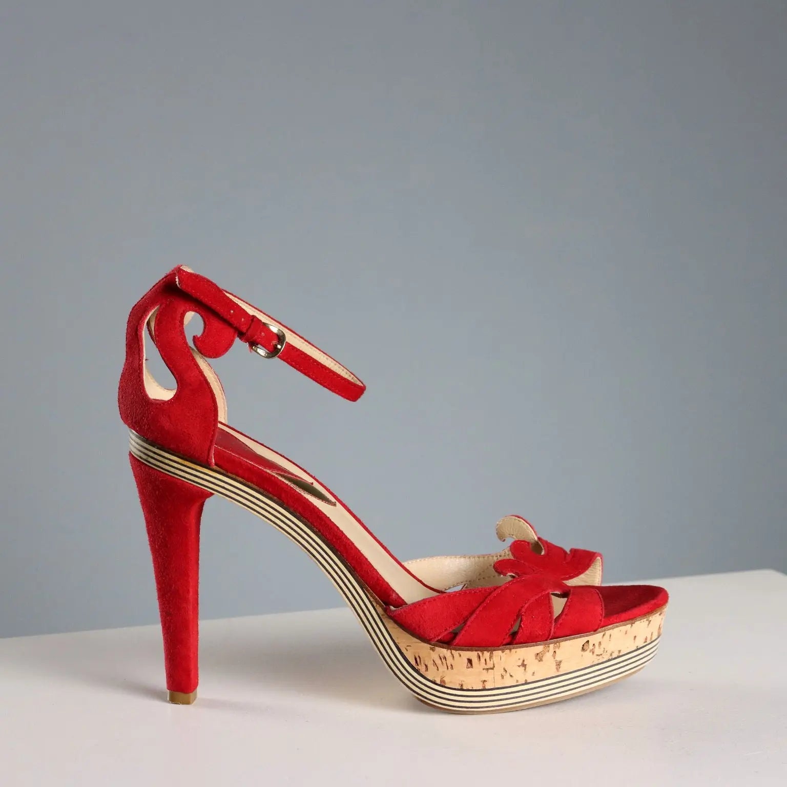 Etro Suede Sandals Leather UK Size 6 Second Hand Italy