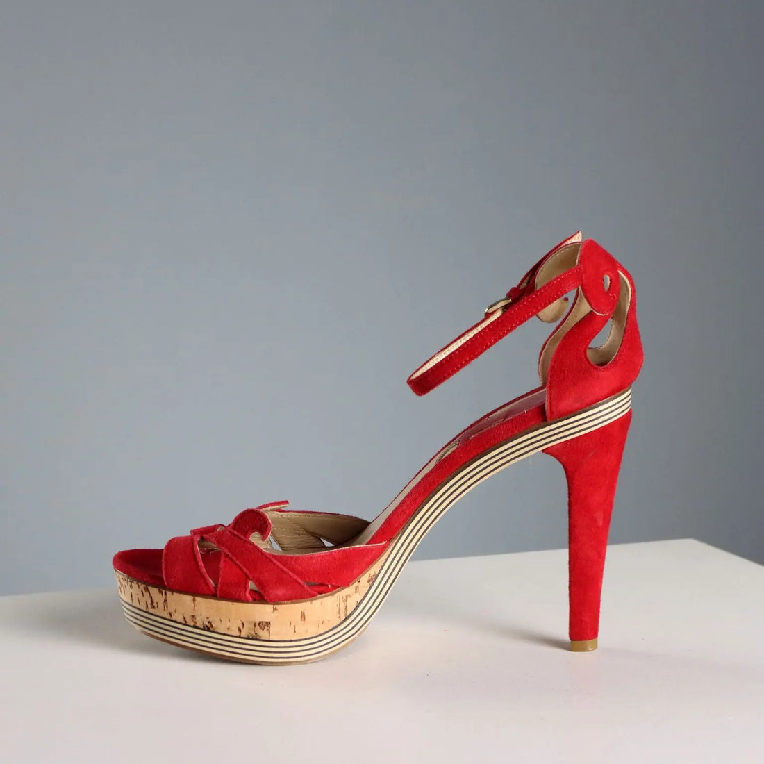 Etro Suede Sandals Leather UK Size 6 Second Hand Italy