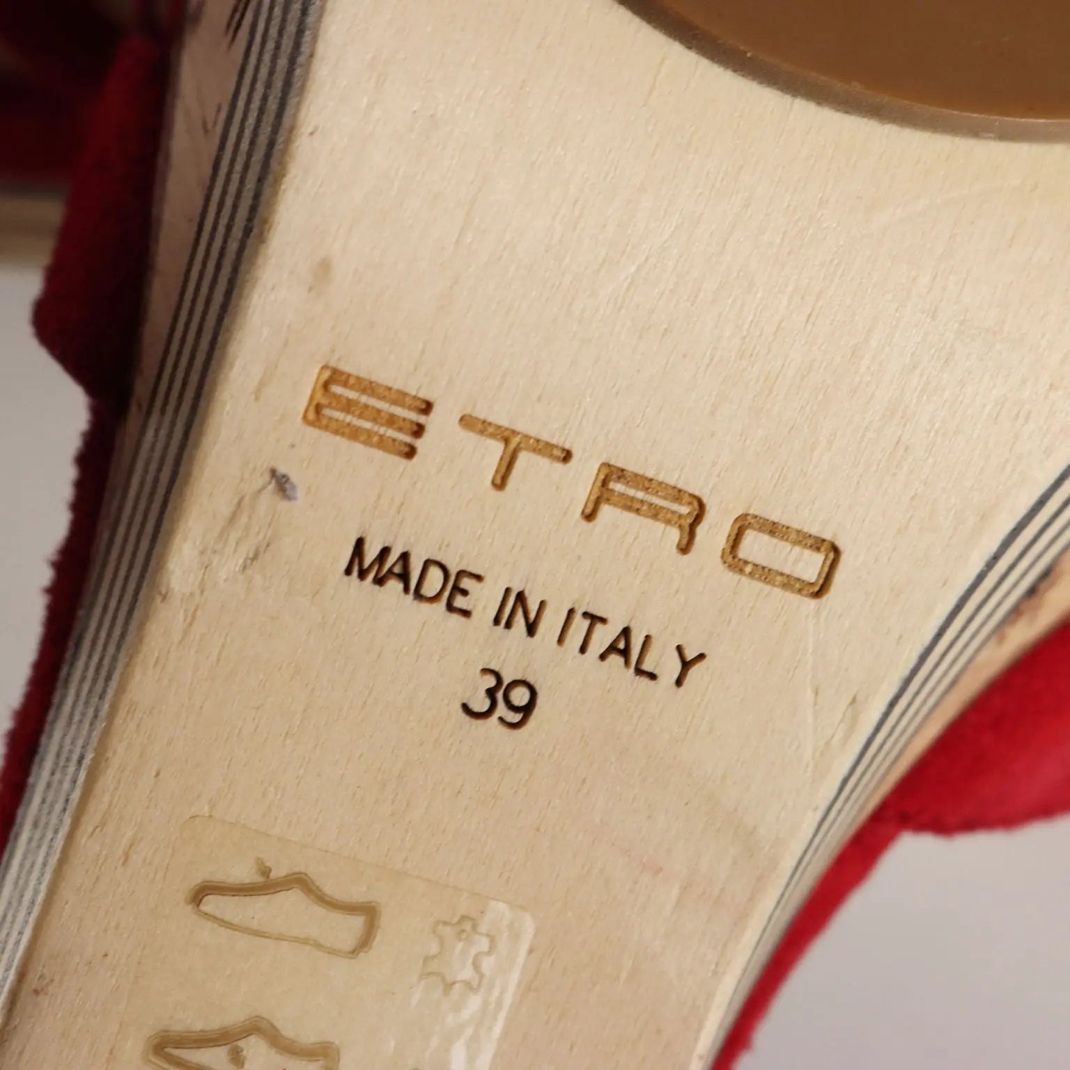 Etro Suede Sandals Leather UK Size 6 Second Hand Italy