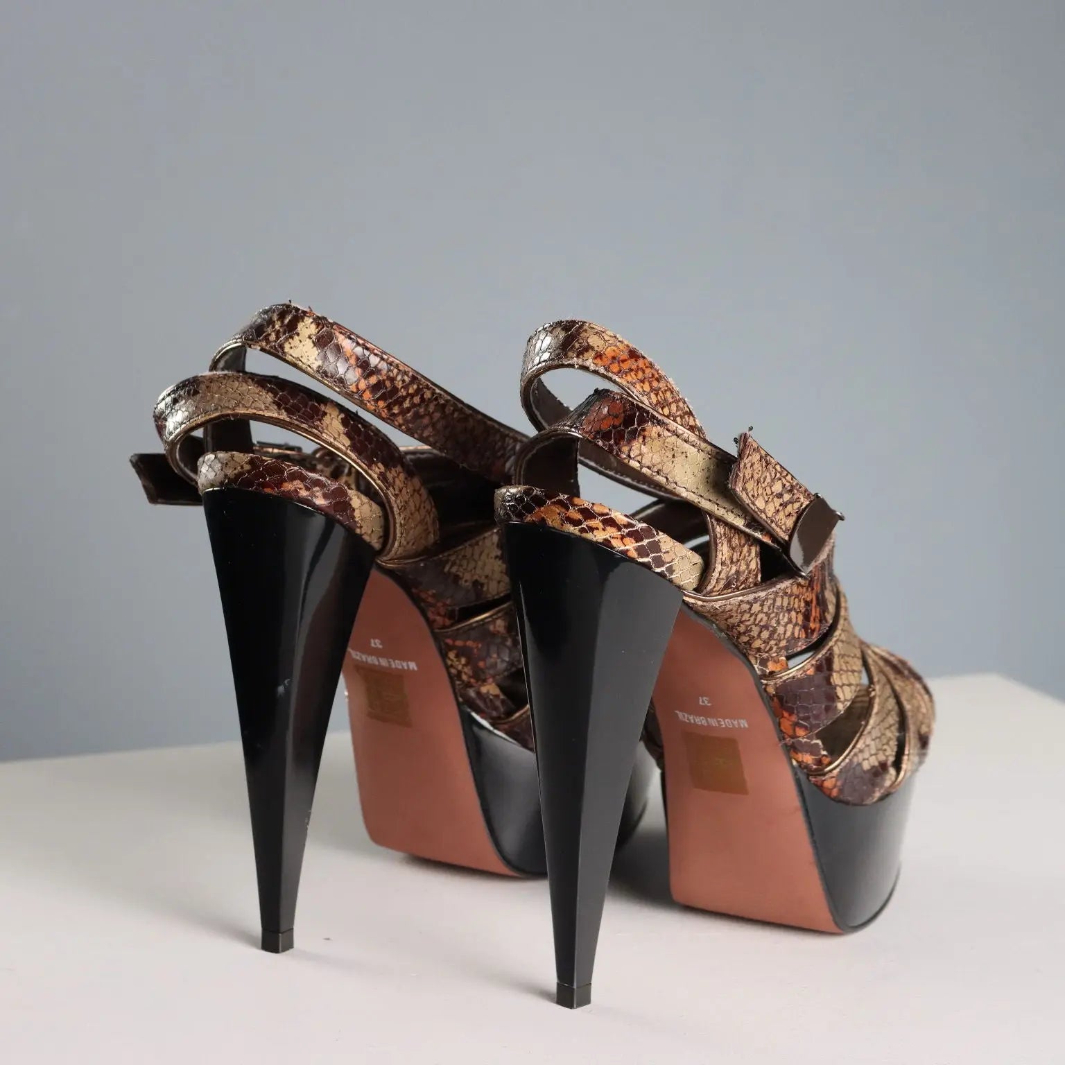 Kurt Geiger Platform Sandals Leather UK Size 4 Second Hand