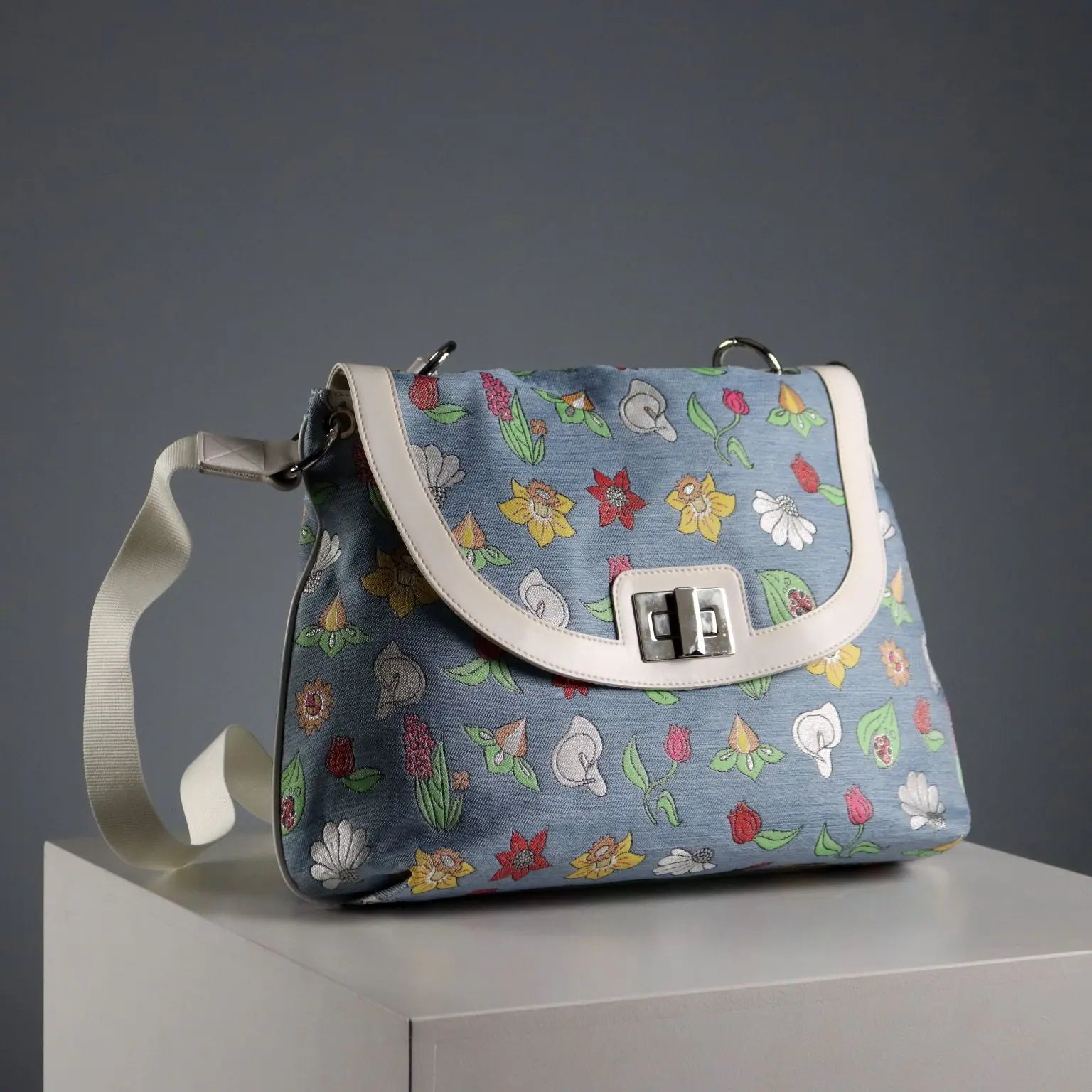 Braccialini Flower Bag Canvas Drawings Second Hand