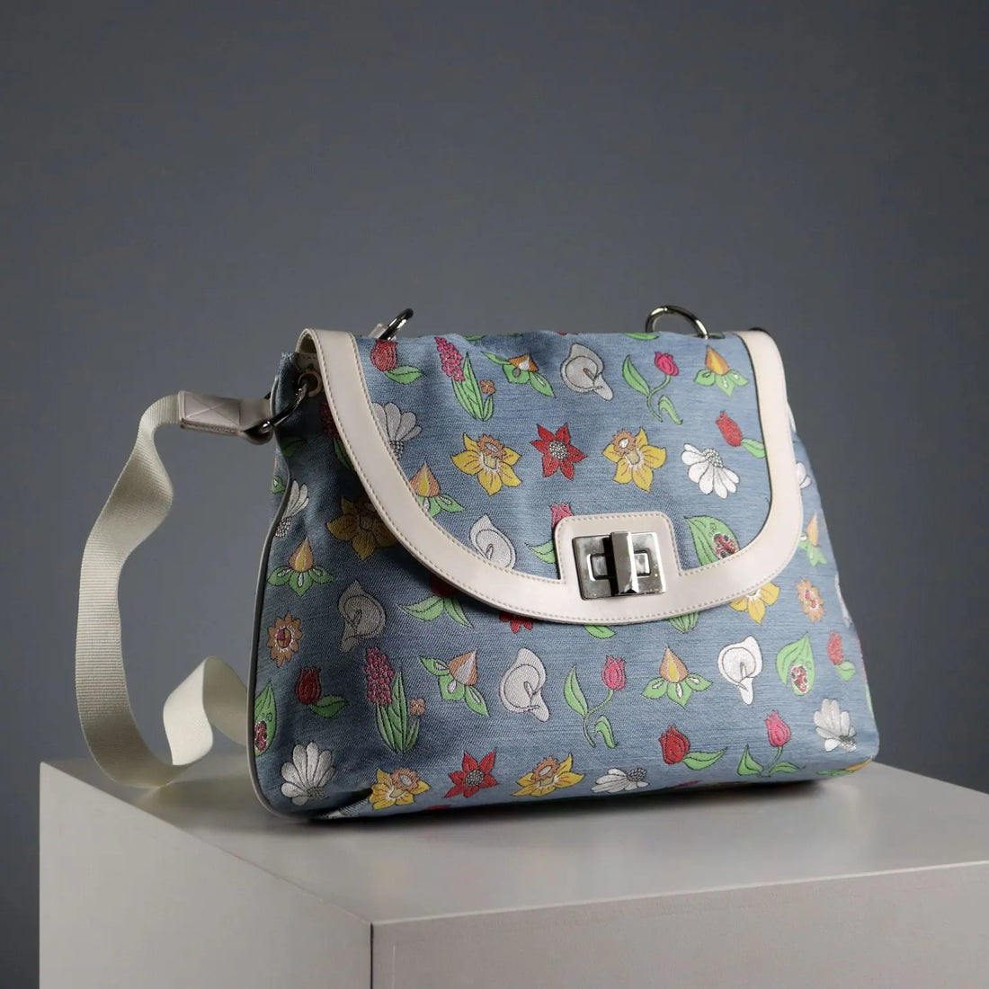 Braccialini Flower Bag Canvas Drawings Second Hand