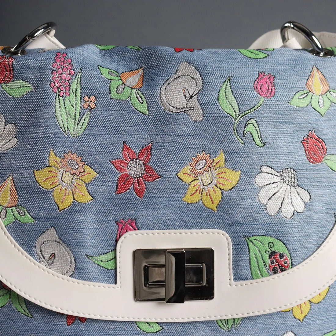 Braccialini Flower Bag Canvas Drawings Second Hand