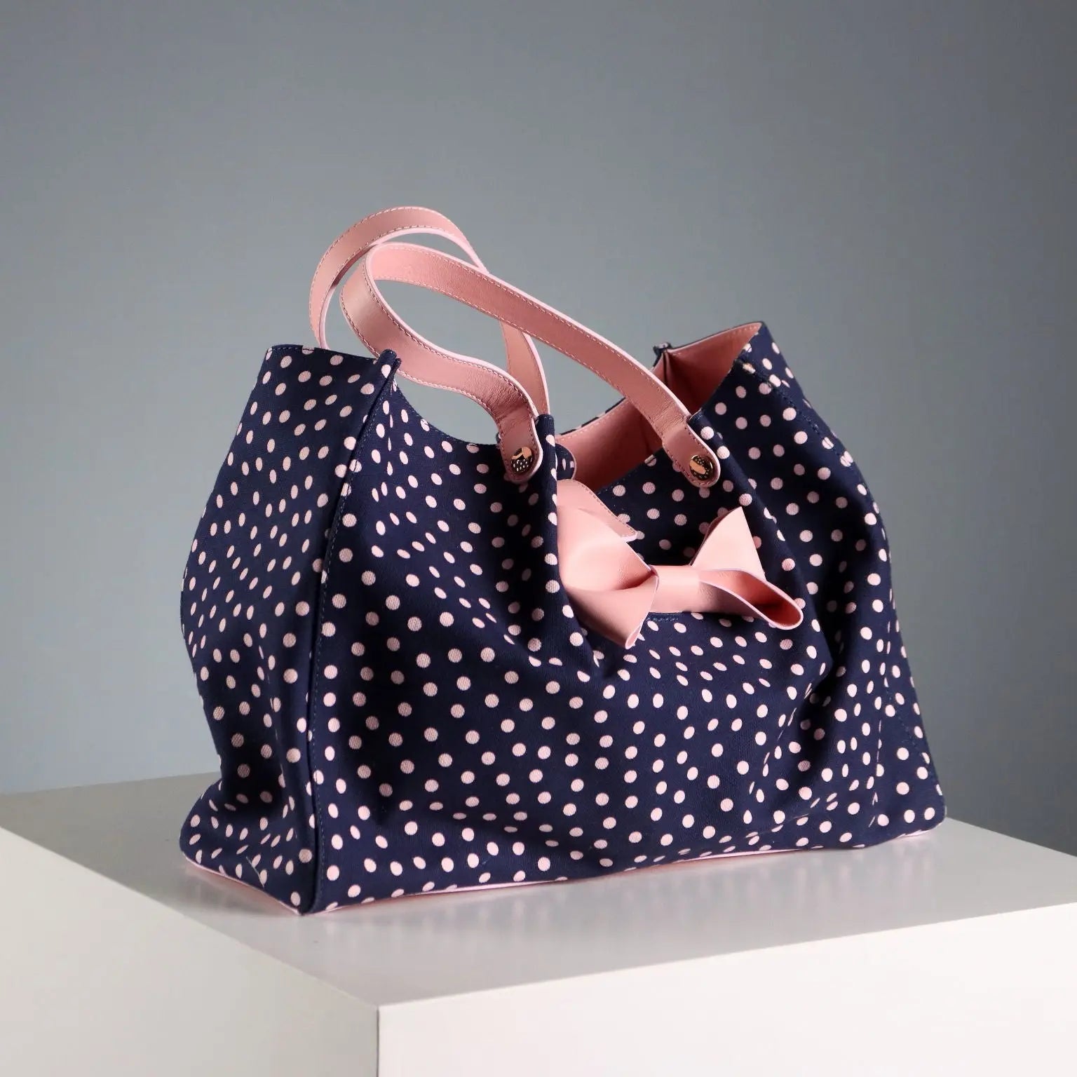 Red Valentino Polka Dot Bag Leather Canvas Second Hand Italy