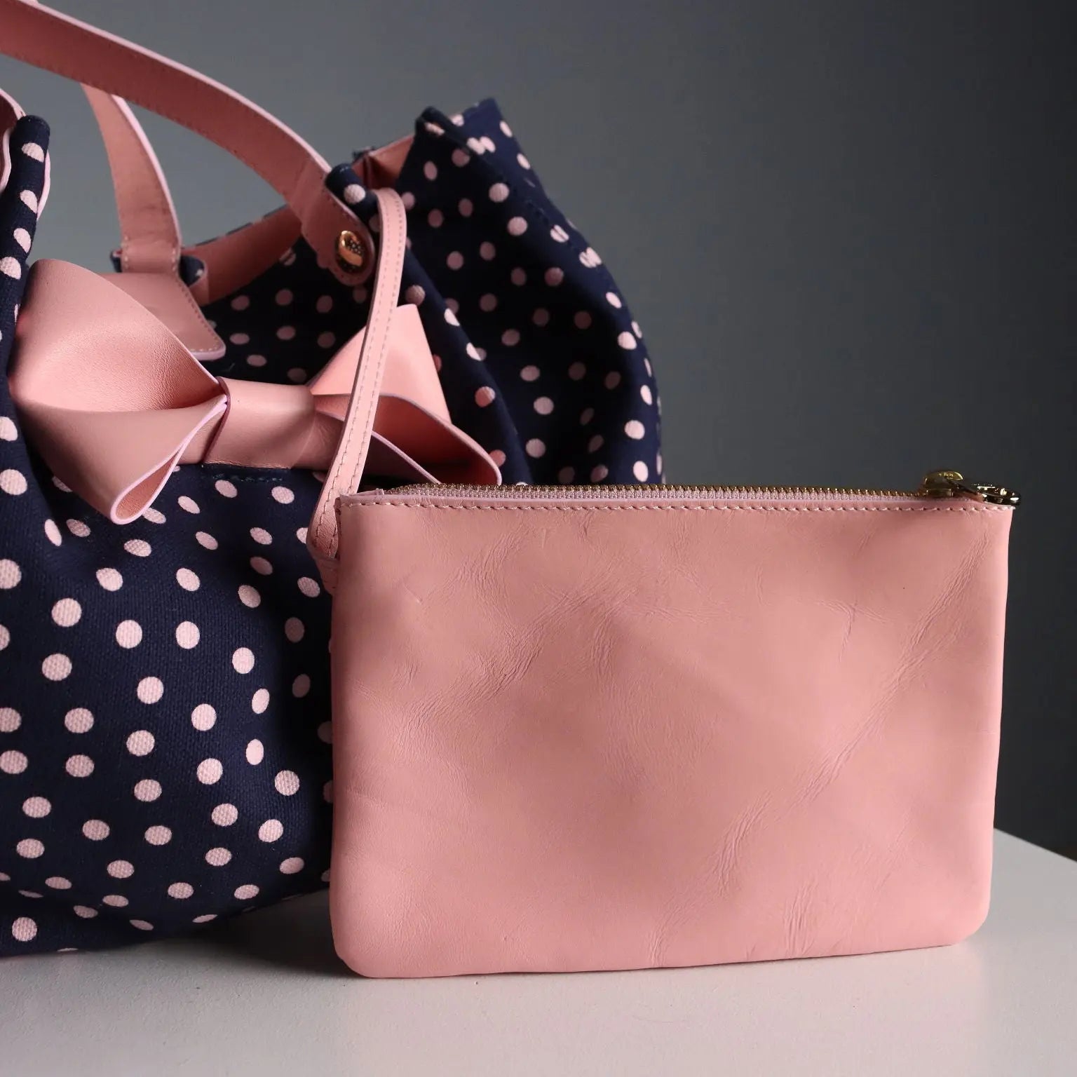 Red Valentino Polka Dot Bag Leather Canvas Second Hand Italy