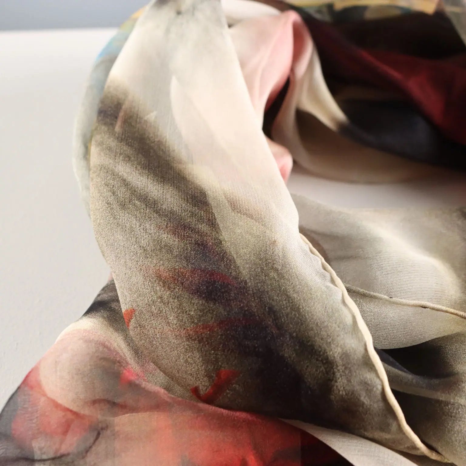 Kenzo Floral Scarf Pure Silk Second Hand France