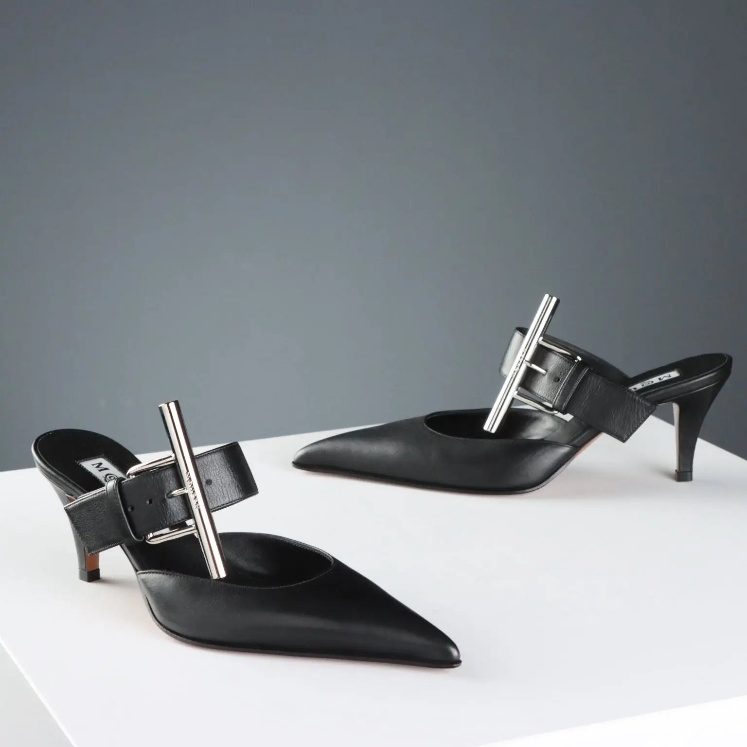 Alexander McQueen Mule Shoes Leather UK Size 3 Second Hand USA