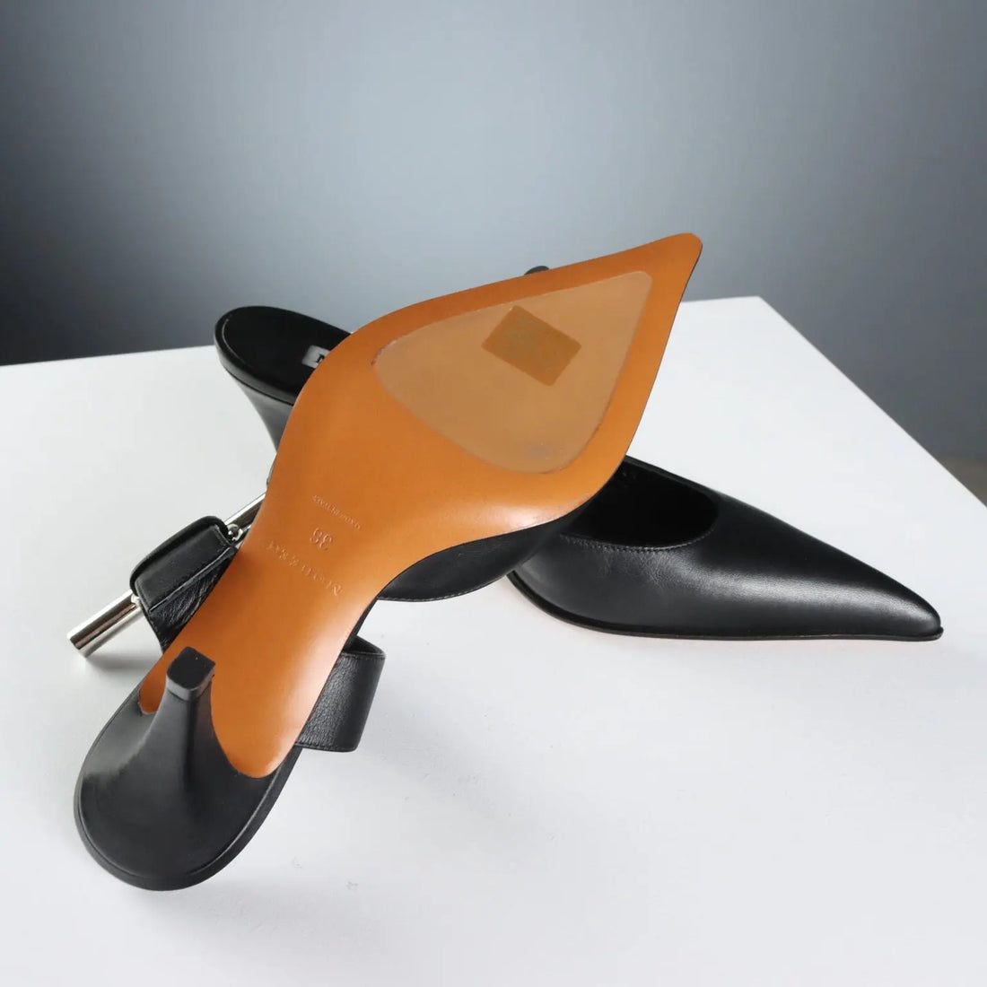 Alexander McQueen Mule Shoes Leather UK Size 3 Second Hand USA