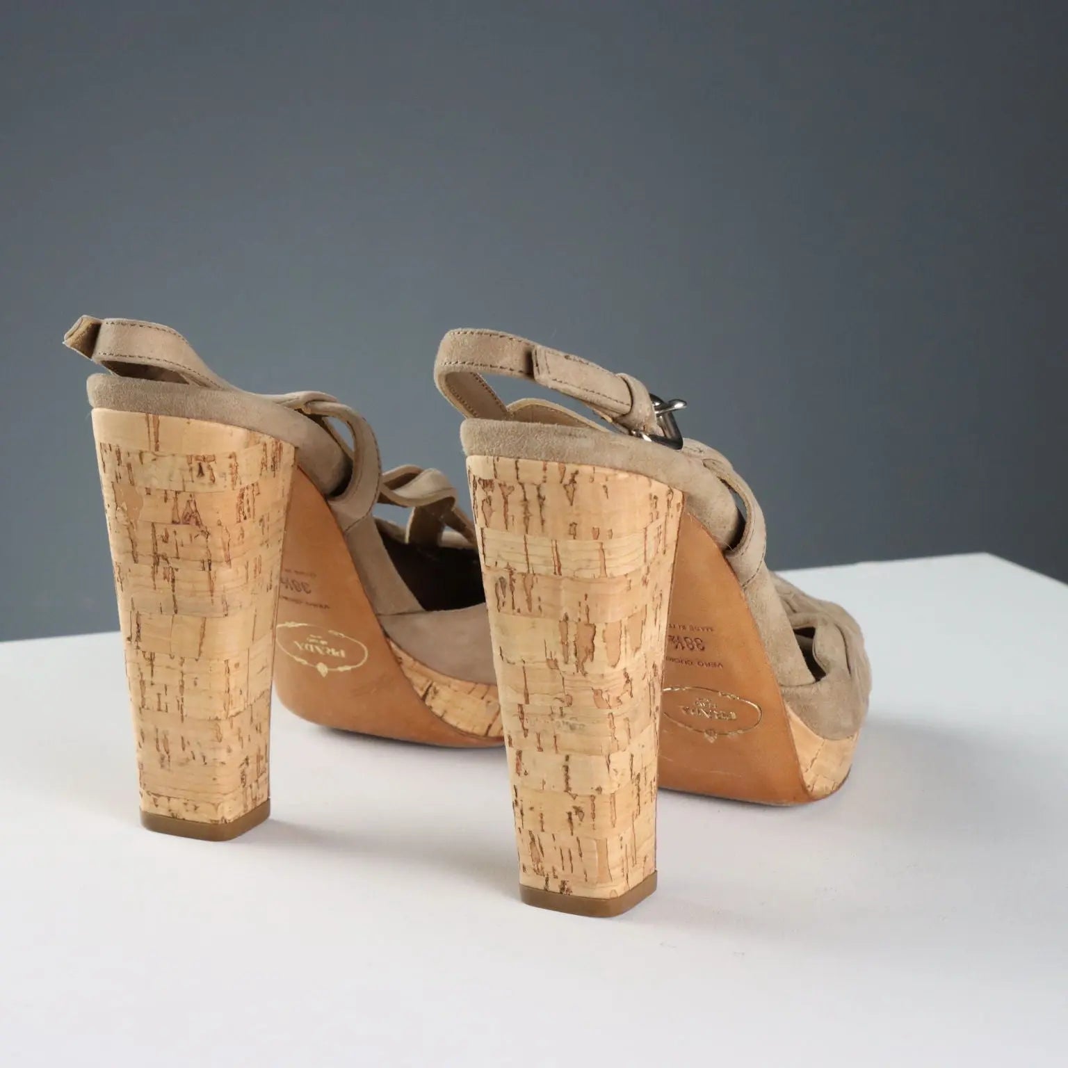 Prada Suede Sandals UK Size 5,5 Second Hand Italy