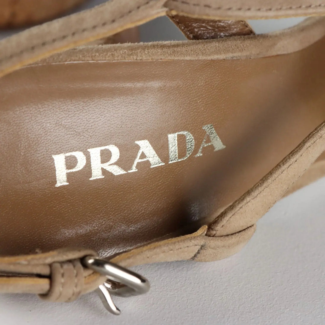 Prada Suede Sandals UK Size 5,5 Second Hand Italy
