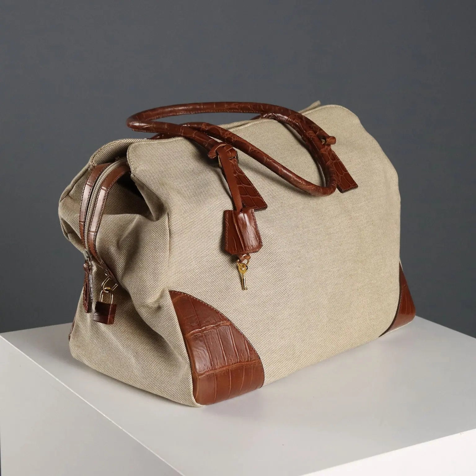 Colombo Via della Spiga Bag Canvas Second Hand Italy