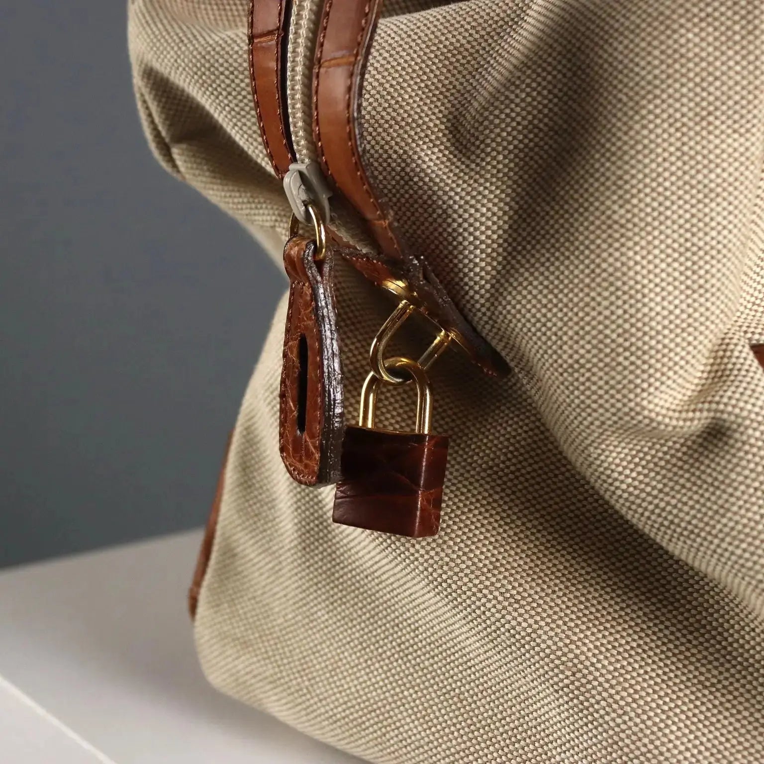 Colombo Via della Spiga Bag Canvas Second Hand Italy