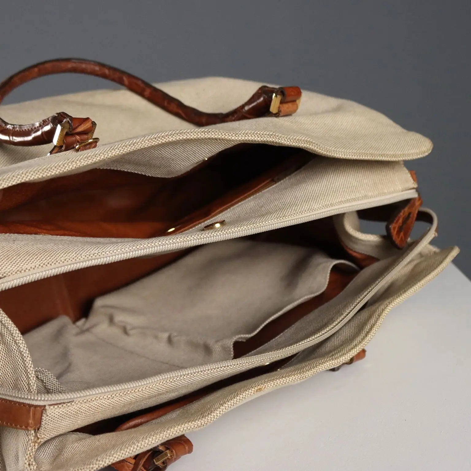 Colombo Via della Spiga Bag Canvas Second Hand Italy