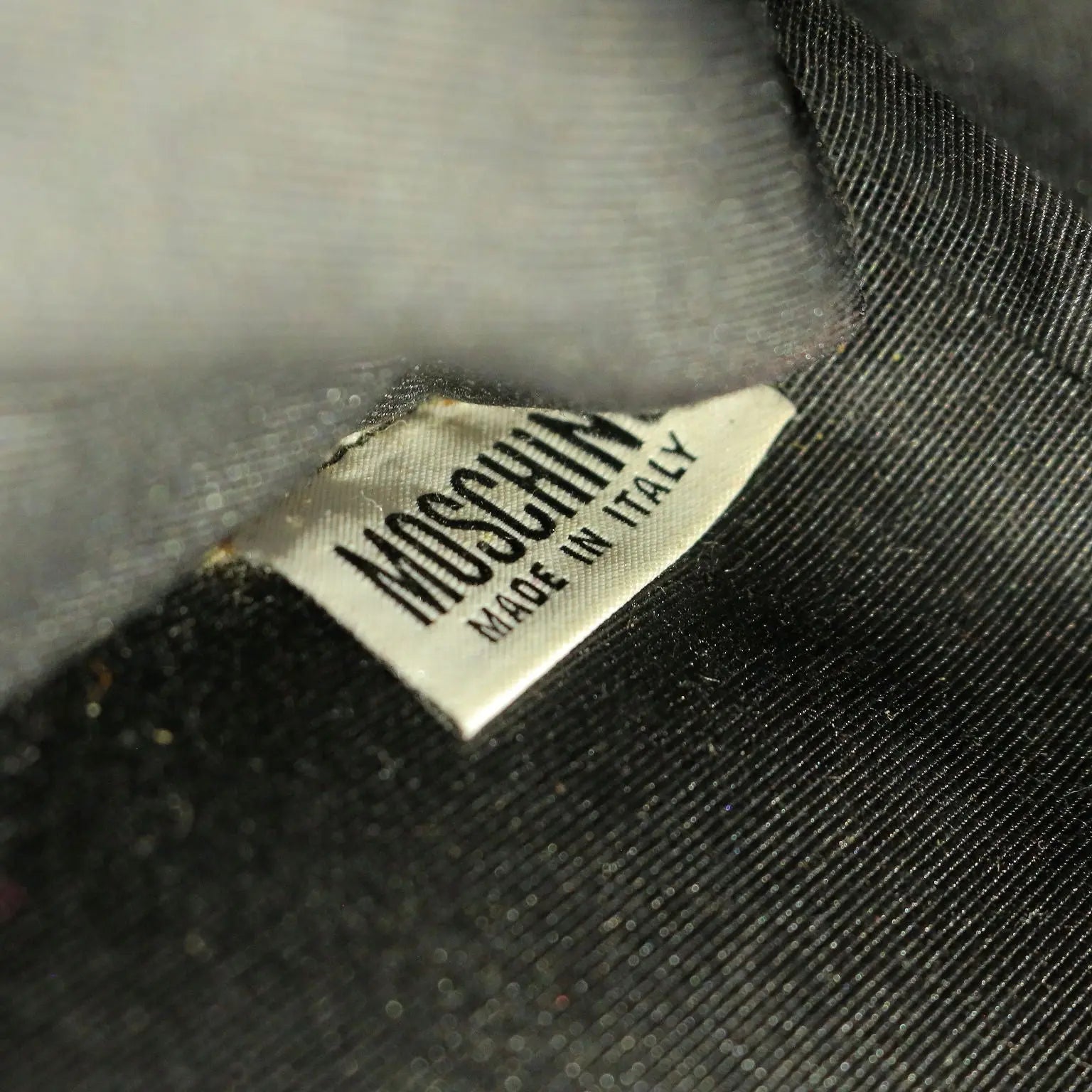 Moschino Shoulder Bag PE 2001 Black Satin Italy 2001