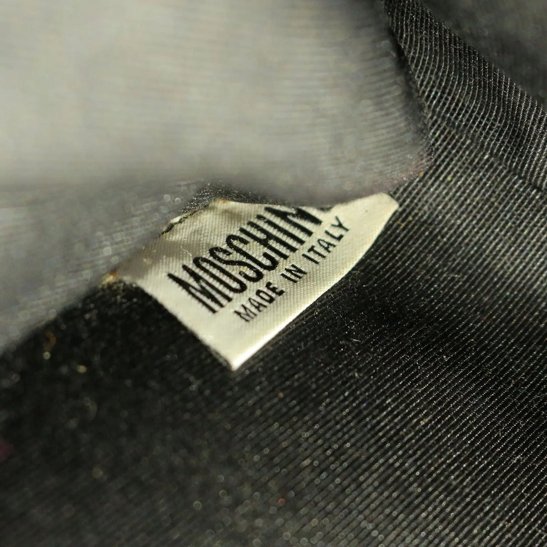 Moschino Shoulder Bag PE 2001 Black Satin Italy 2001