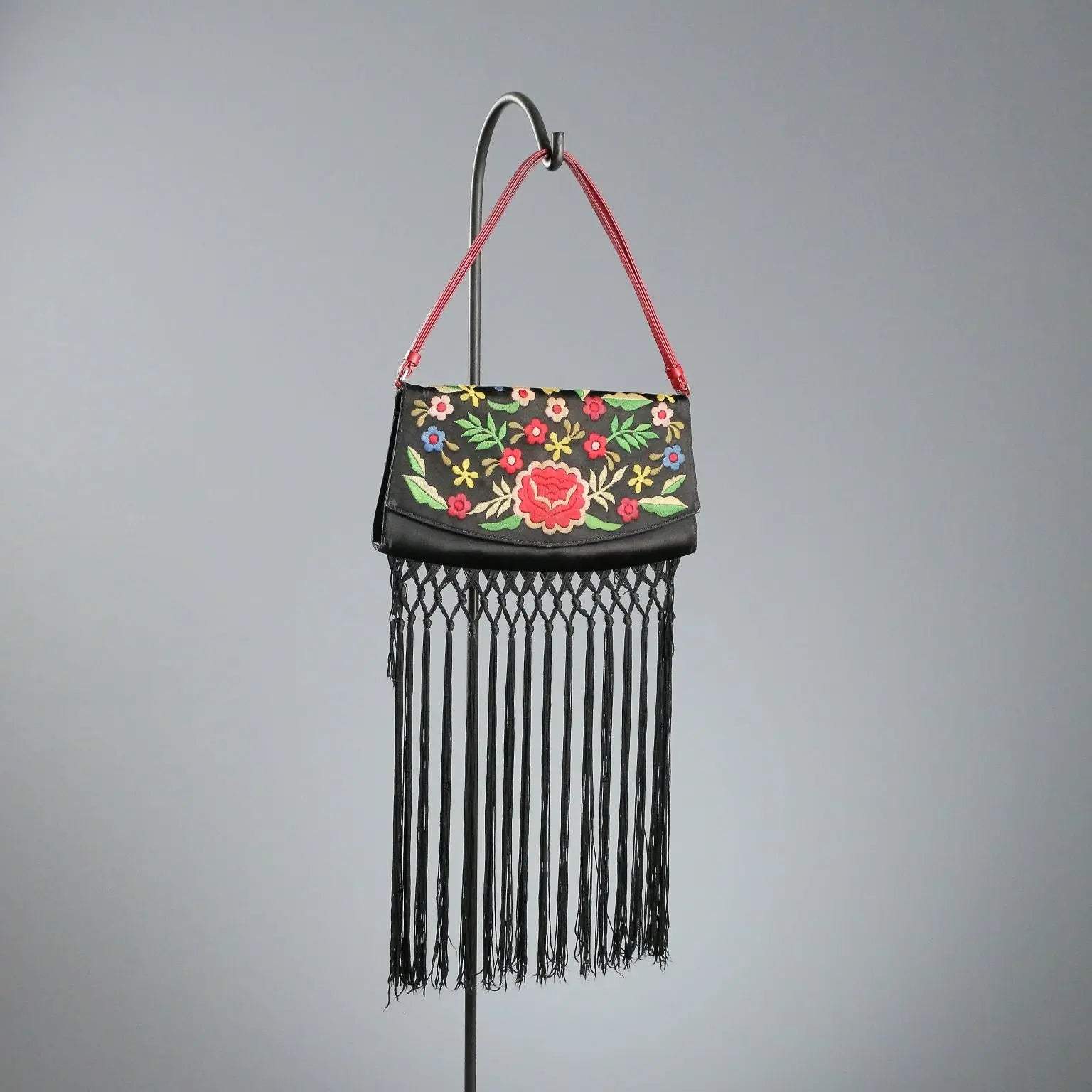 Moschino Shoulder Bag PE 2001 Black Satin Italy 2001