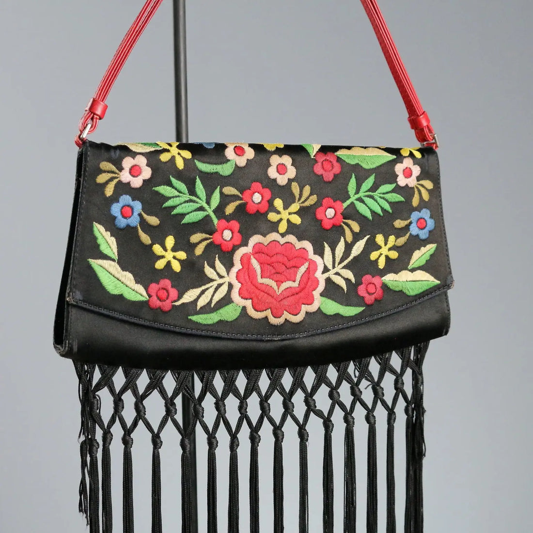 Moschino Shoulder Bag PE 2001 Black Satin Italy 2001