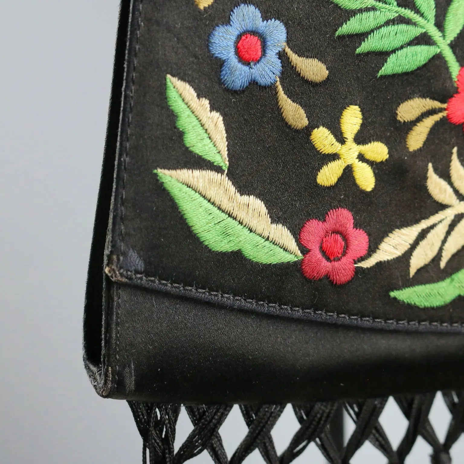Moschino Shoulder Bag PE 2001 Black Satin Italy 2001