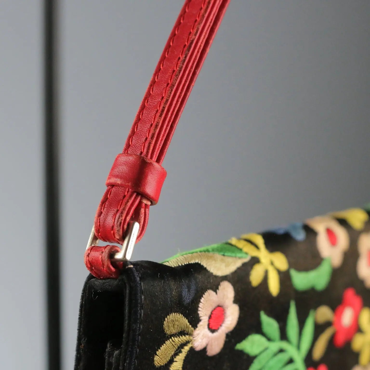 Moschino Shoulder Bag PE 2001 Black Satin Italy 2001