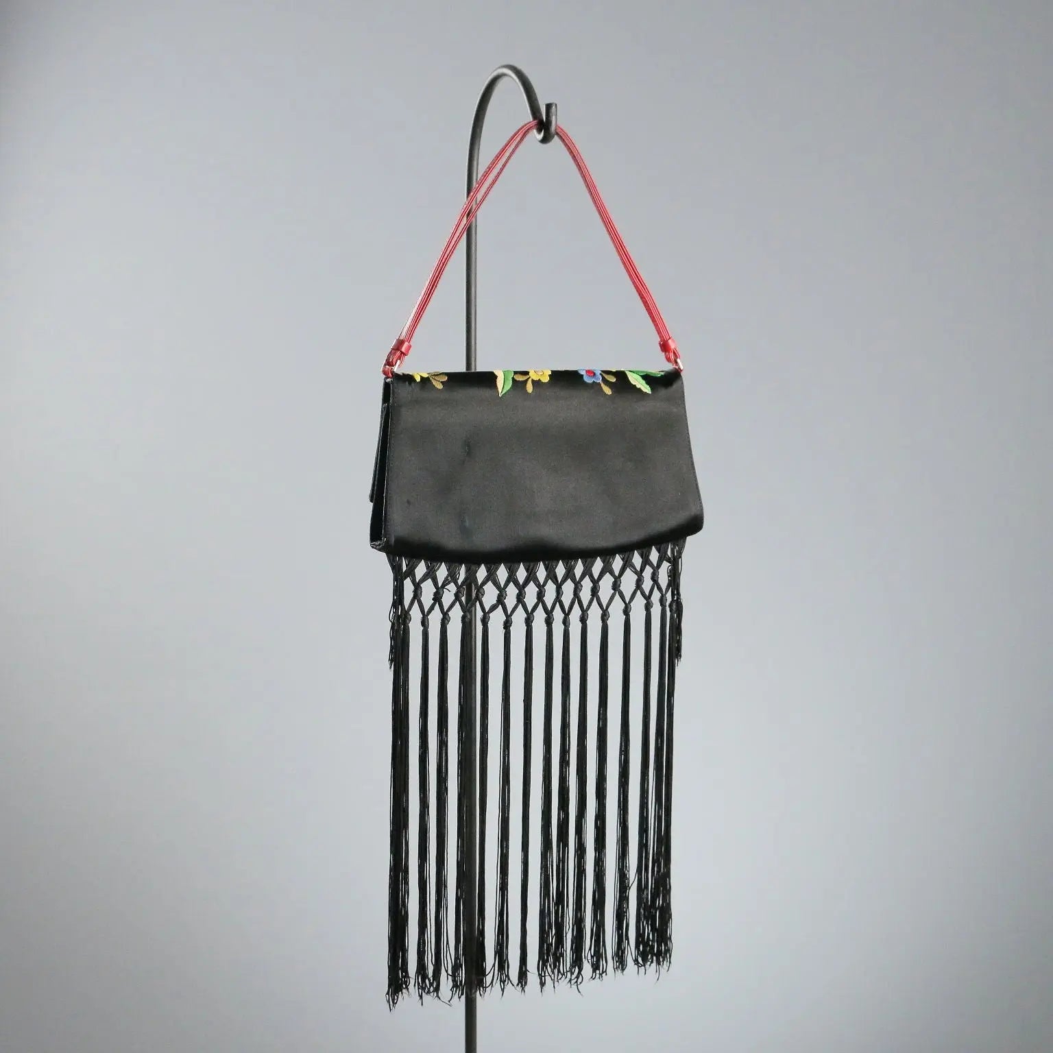 Moschino Shoulder Bag PE 2001 Black Satin Italy 2001