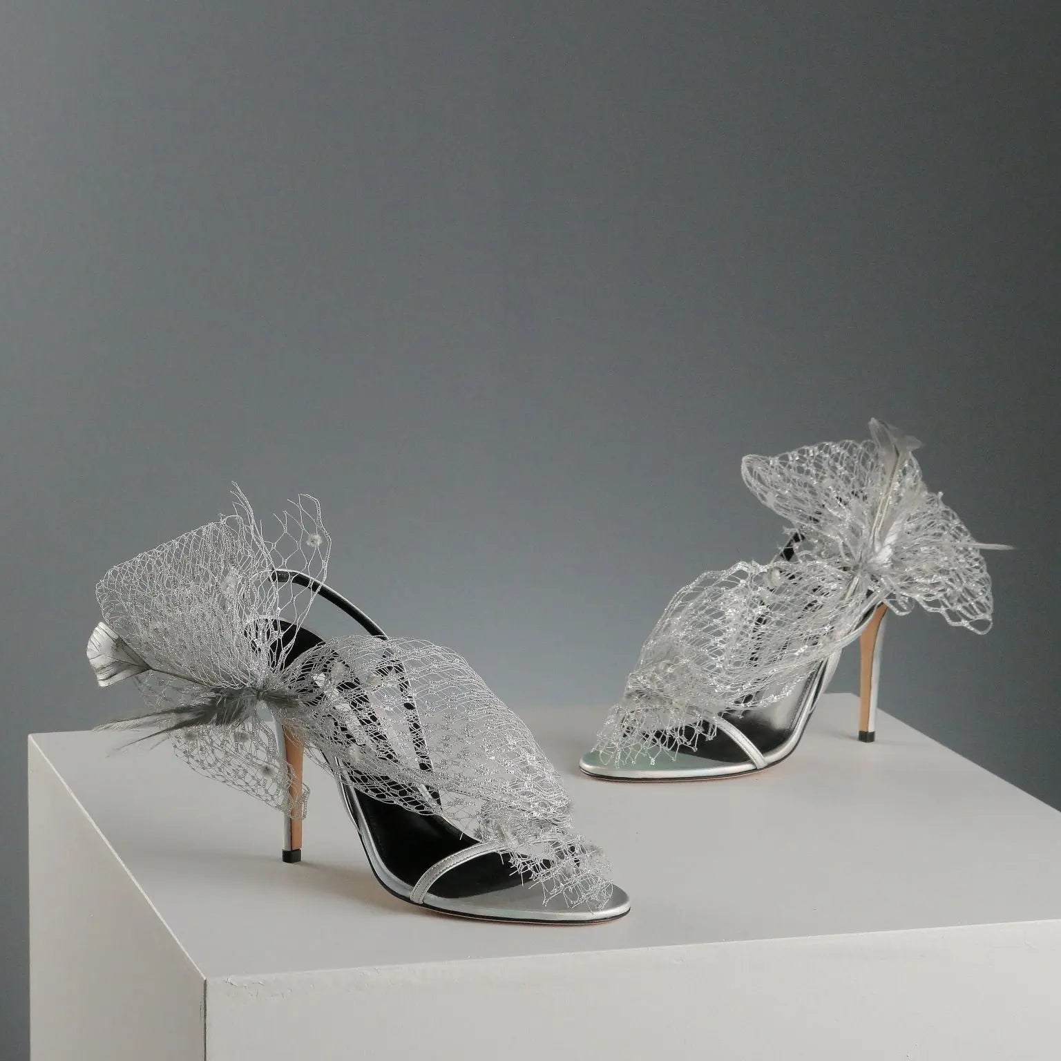 Andrea Mondin Sandals Tulle Feathers UK Size 7 Second Hand
