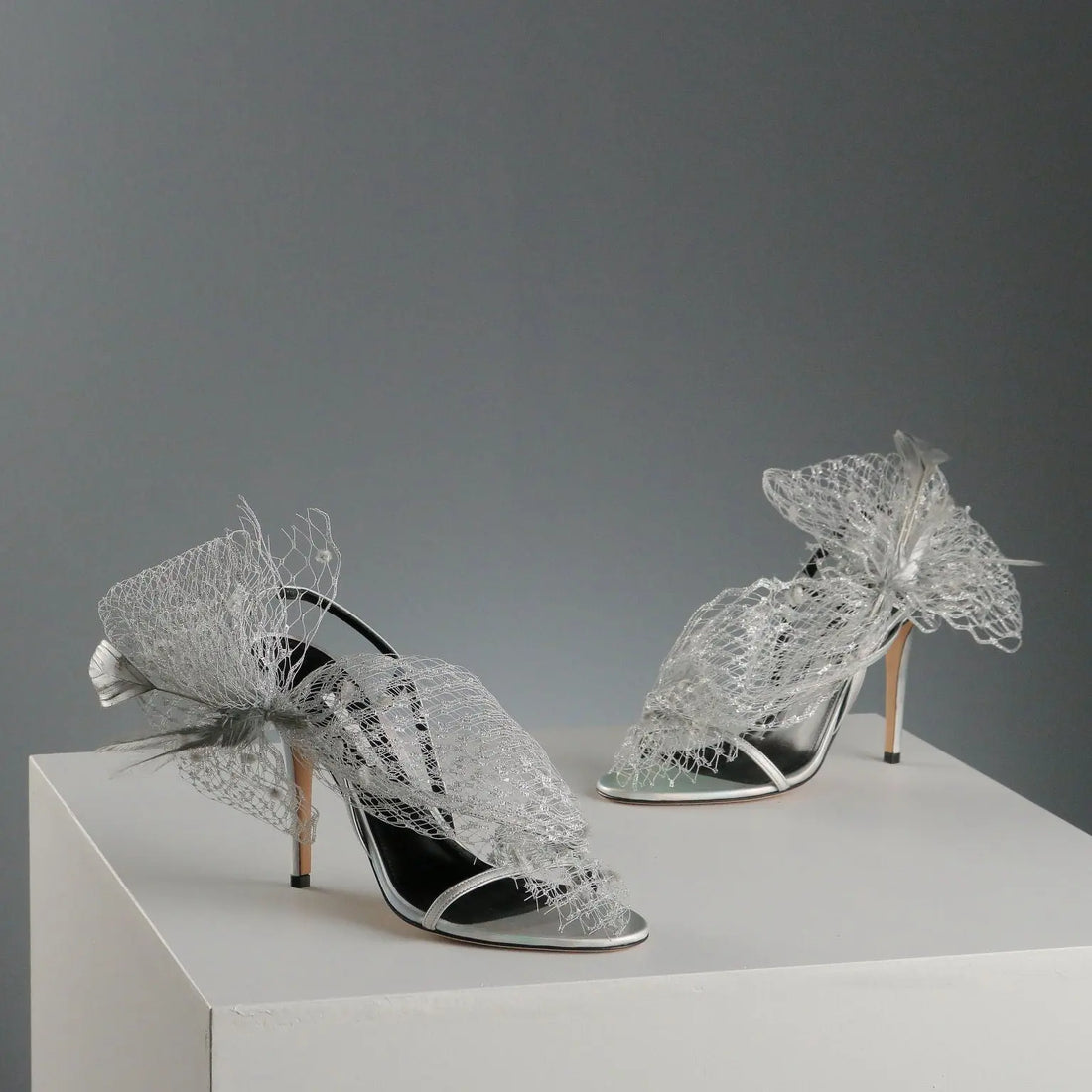 Andrea Mondin Sandals Tulle Feathers UK Size 7 Second Hand