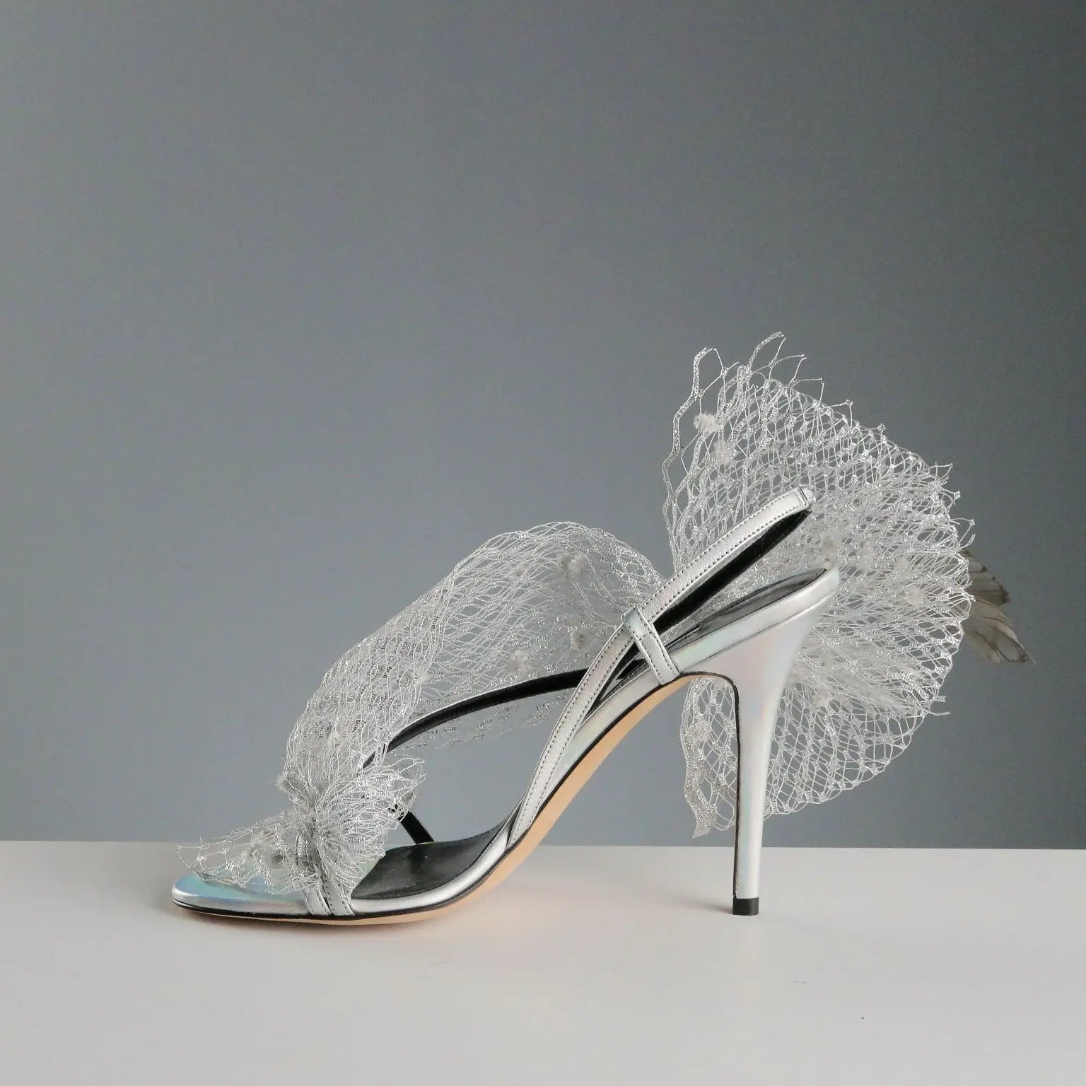 Andrea Mondin Sandals Tulle Feathers UK Size 7 Second Hand