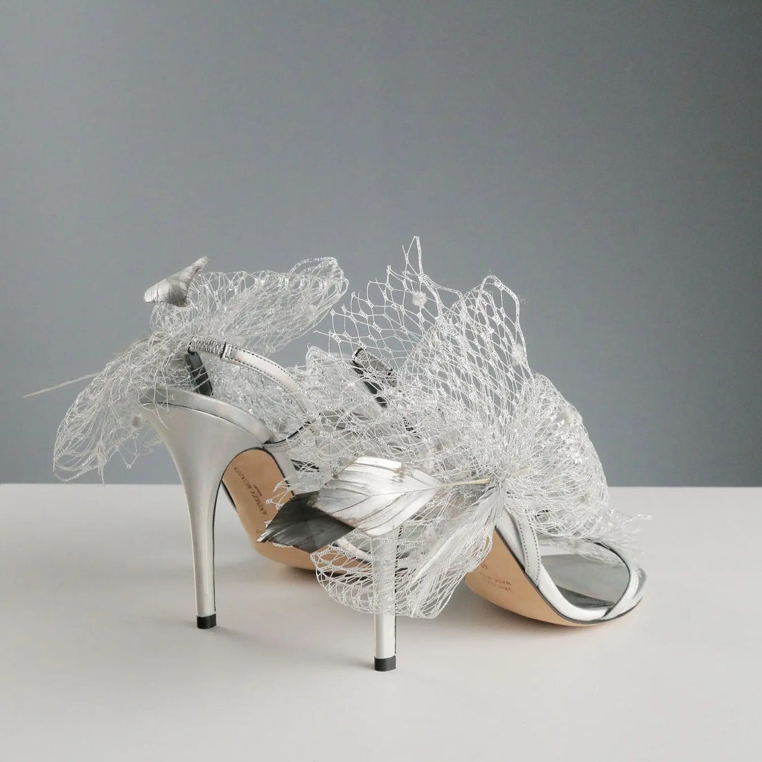 Andrea Mondin Sandals Tulle Feathers UK Size 7 Second Hand