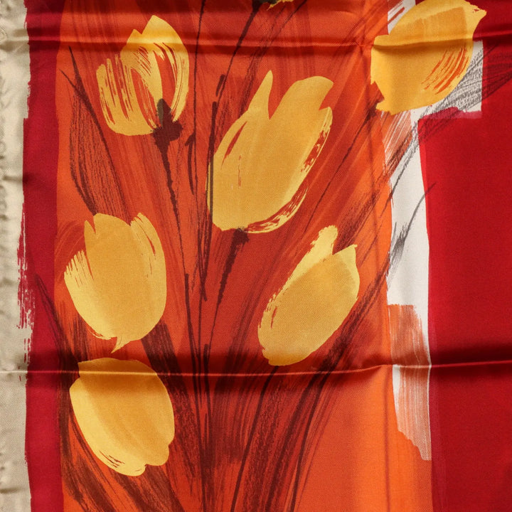 Andrea Zanellato Scarf Silk Flower Pattern Second Hand Italy