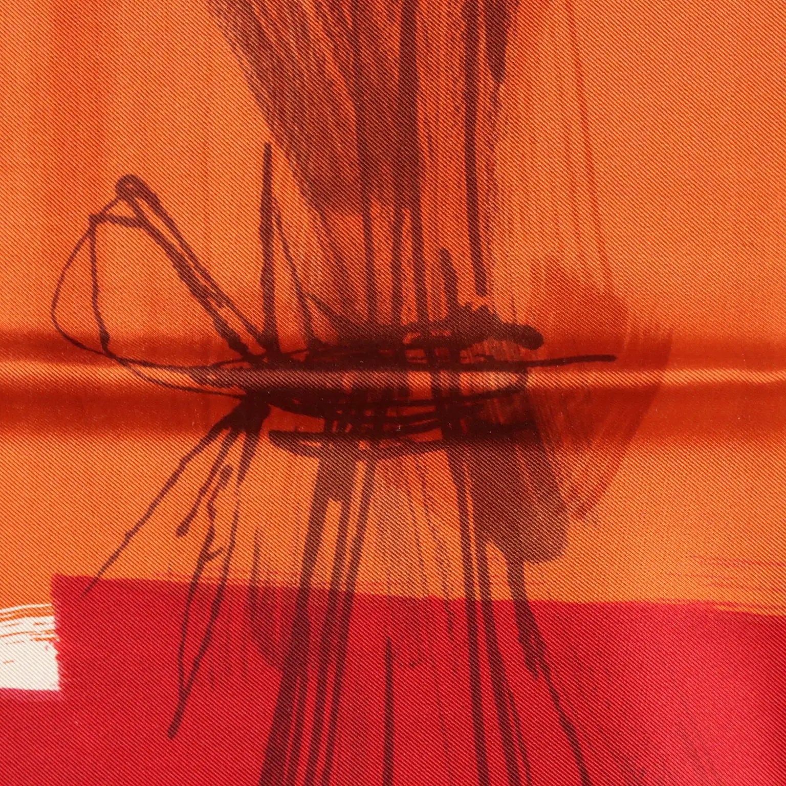 Andrea Zanellato Scarf Silk Flower Pattern Second Hand Italy