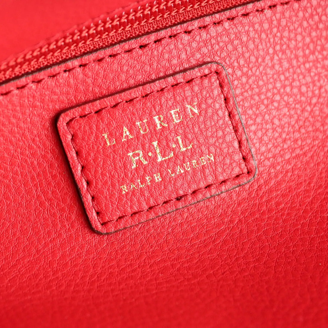 Ralph Lauren Bucket Bag Red Leather Gilded Details Second Hand