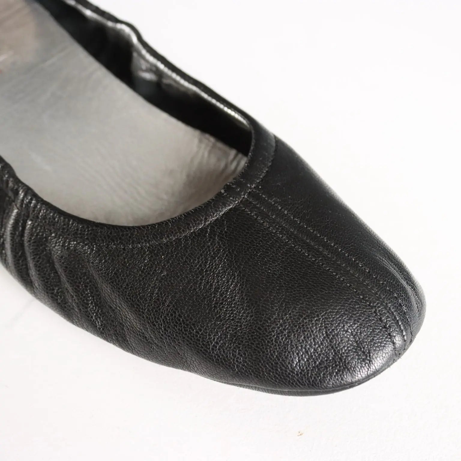 Prada Black Leather Elastic Ballerinas UK Size 5 Second Hand Italy