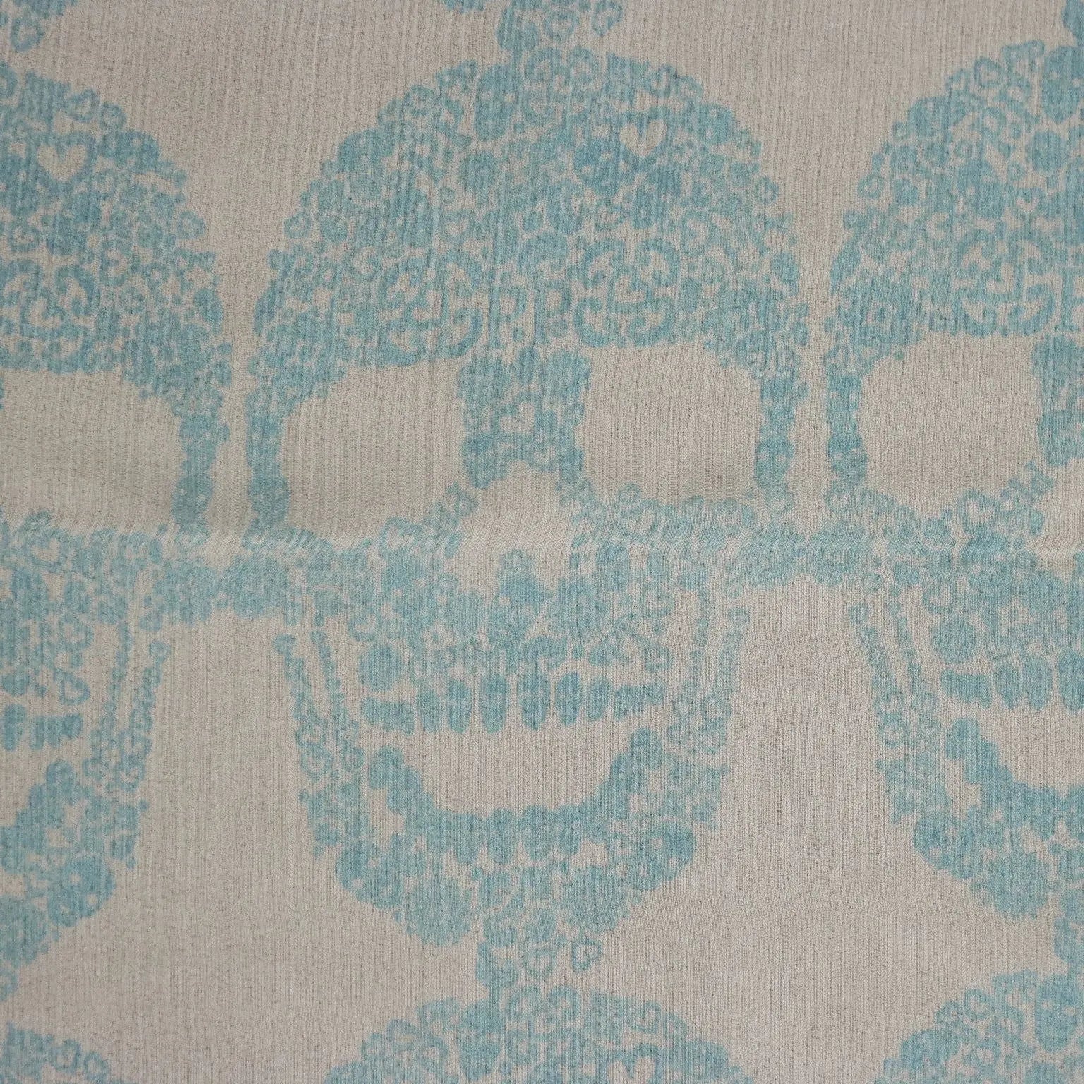 Philipp Plein Silk Scarf with Blue Skulls Second Hand Switzerland