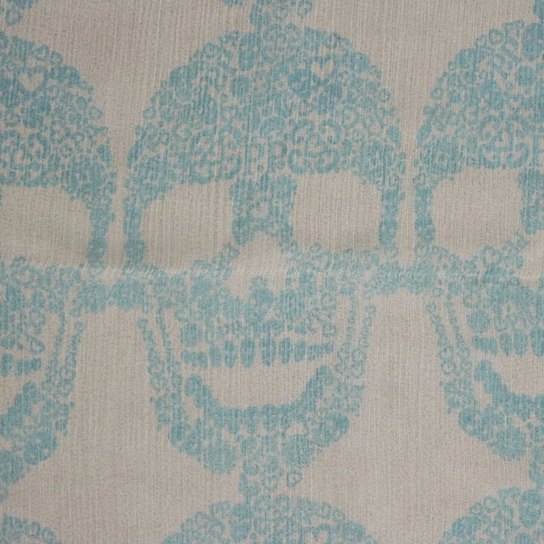 Philipp Plein Silk Scarf with Blue Skulls Second Hand Switzerland