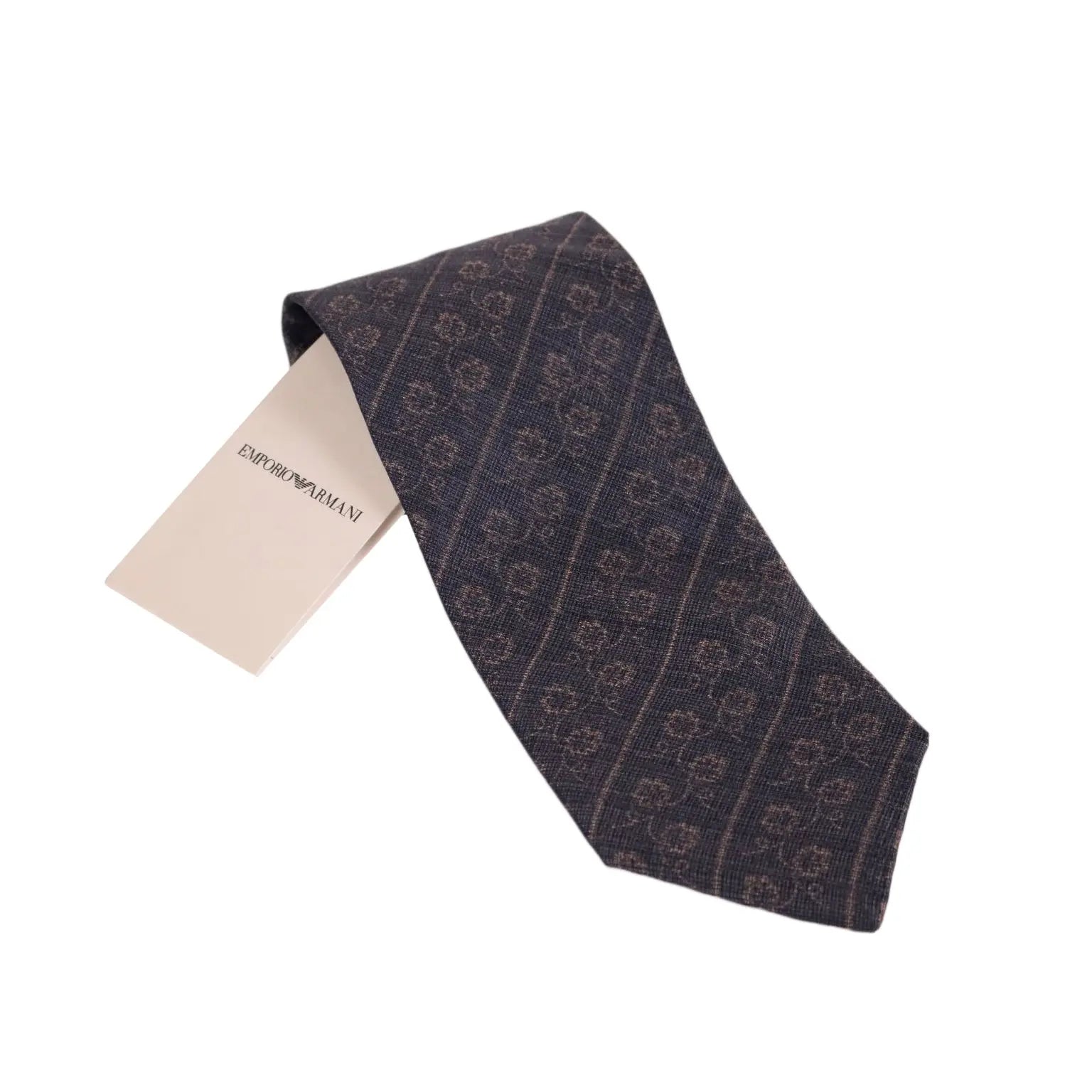 Emporio Armani Tie With Floral Print Silk - Pure Silk | Clothing | Winter Accessories