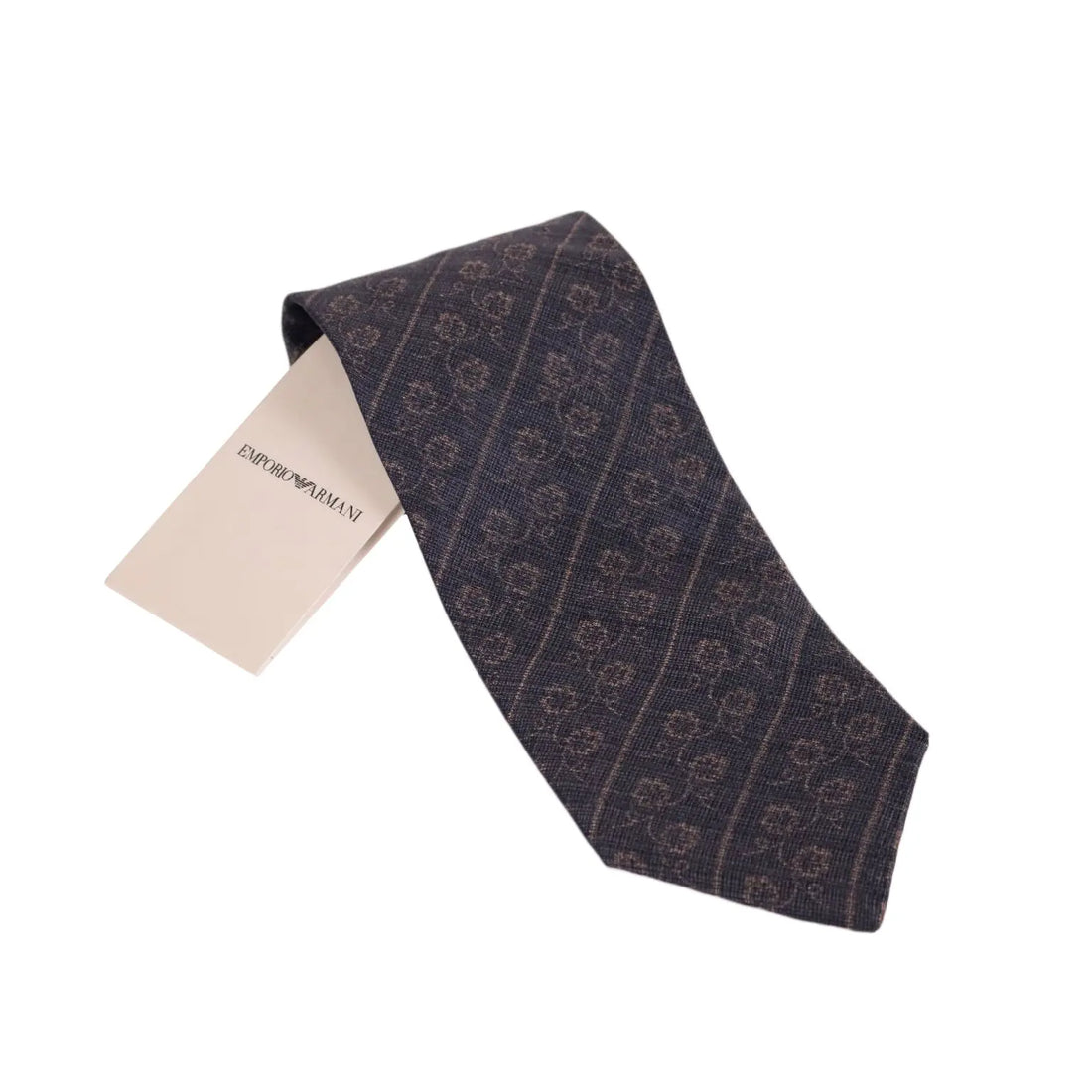 Emporio Armani Tie With Floral Print Silk - Pure Silk | Clothing | Winter Accessories