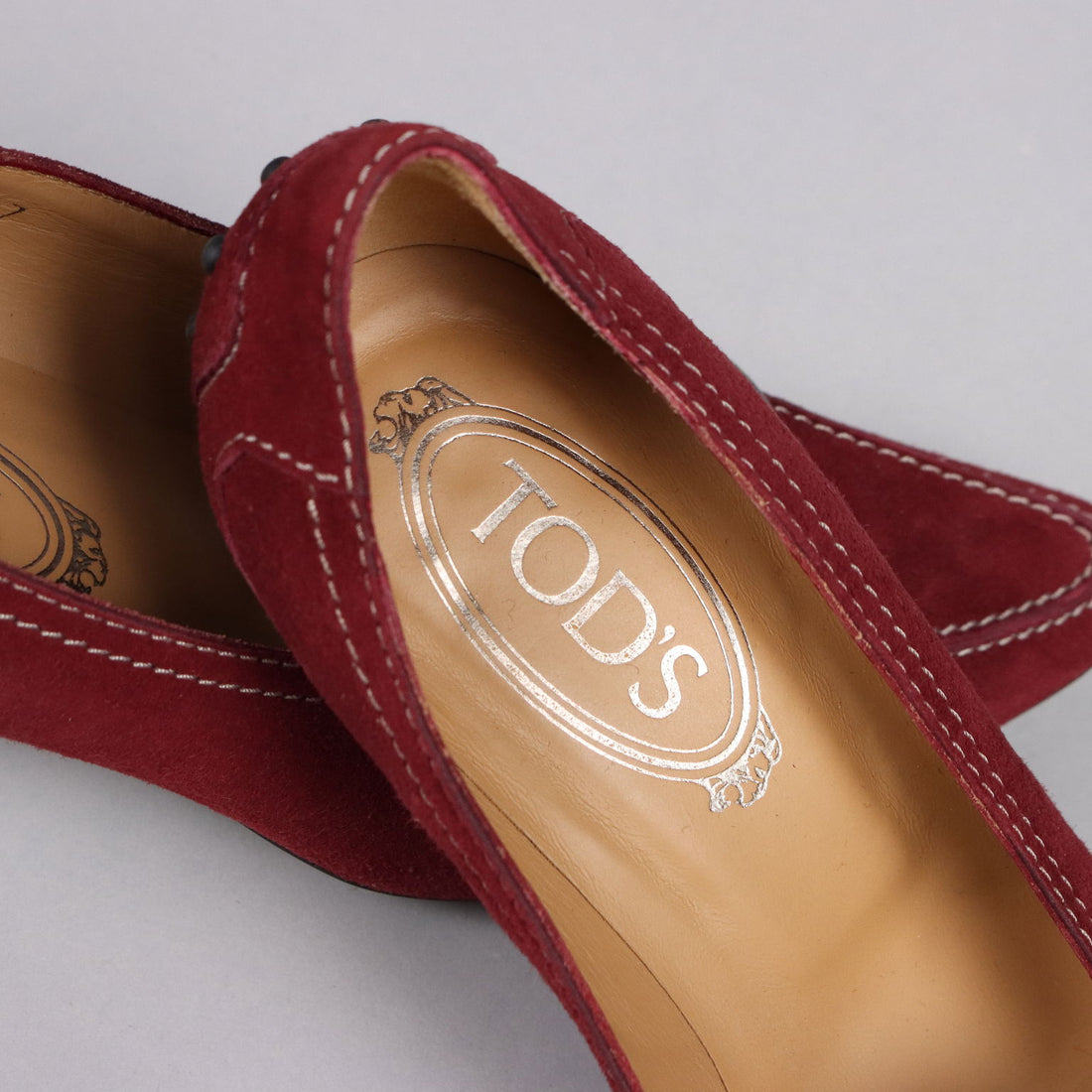 Tod's Mocassino Shoes Second Hand Suède Bordeaux Heel N. 4 - N. 4 | Clothing & House Linens  Second hand