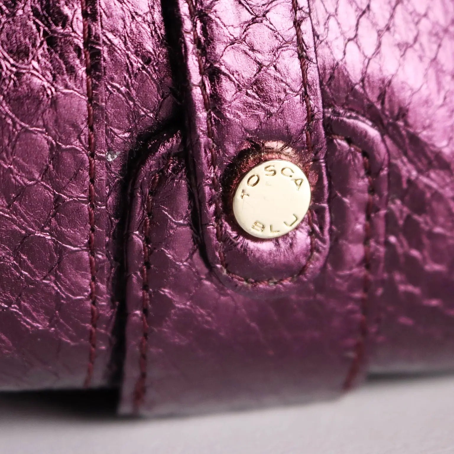 Tosca Blu Bag Purple Genuine Leather Cloth Italy Second Hand - Genuine Leather | Clothing & House Linens | Second hand