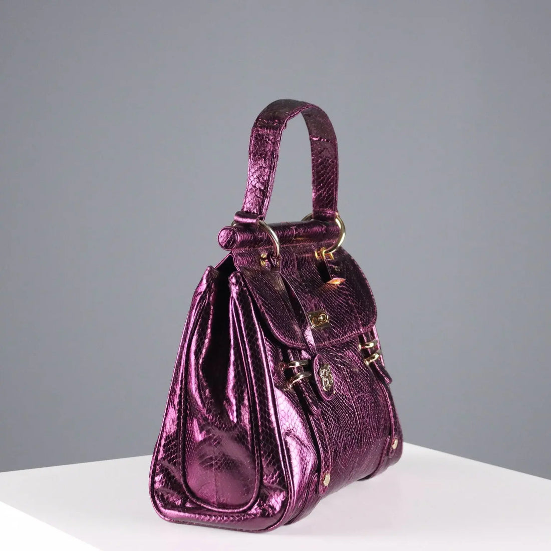 Tosca Blu Bag Purple Genuine Leather Cloth Italy Second Hand - Genuine Leather | Clothing & House Linens | Second hand
