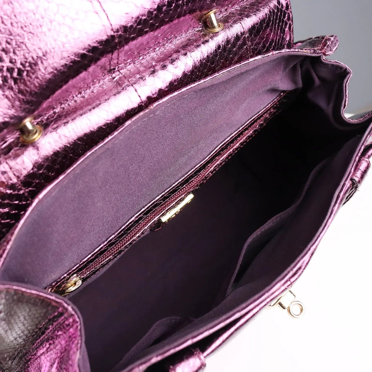 Tosca Blu Bag Purple Genuine Leather Cloth Italy Second Hand - Genuine Leather | Clothing & House Linens | Second hand