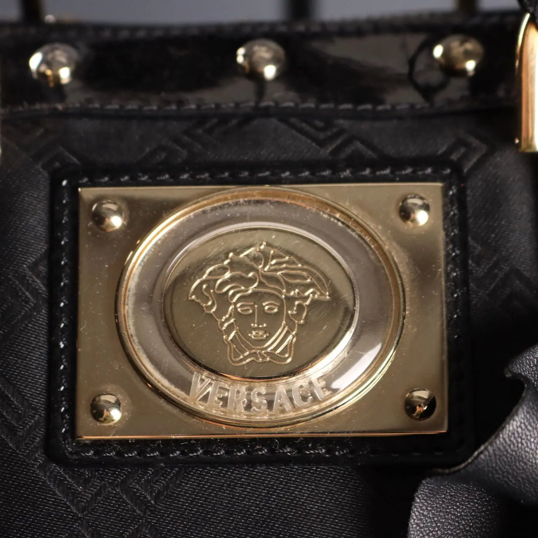Versace Bag Leather Canvas Decorations Italy Second Hand | Clothing & House Linens | Second hand