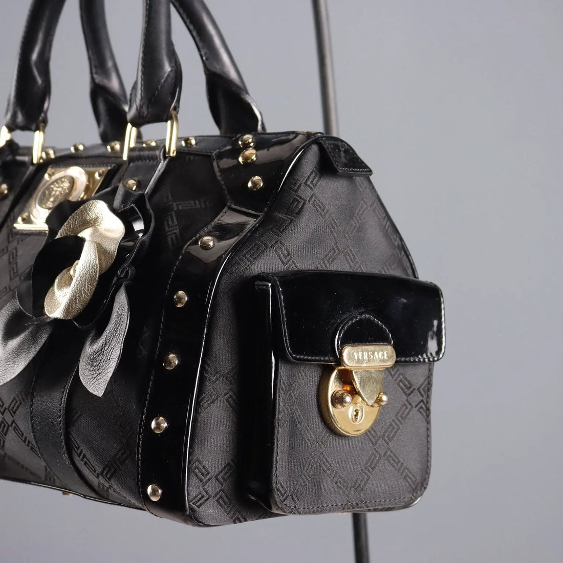 Versace Bag Leather Canvas Decorations Italy Second Hand | Clothing & House Linens | Second hand