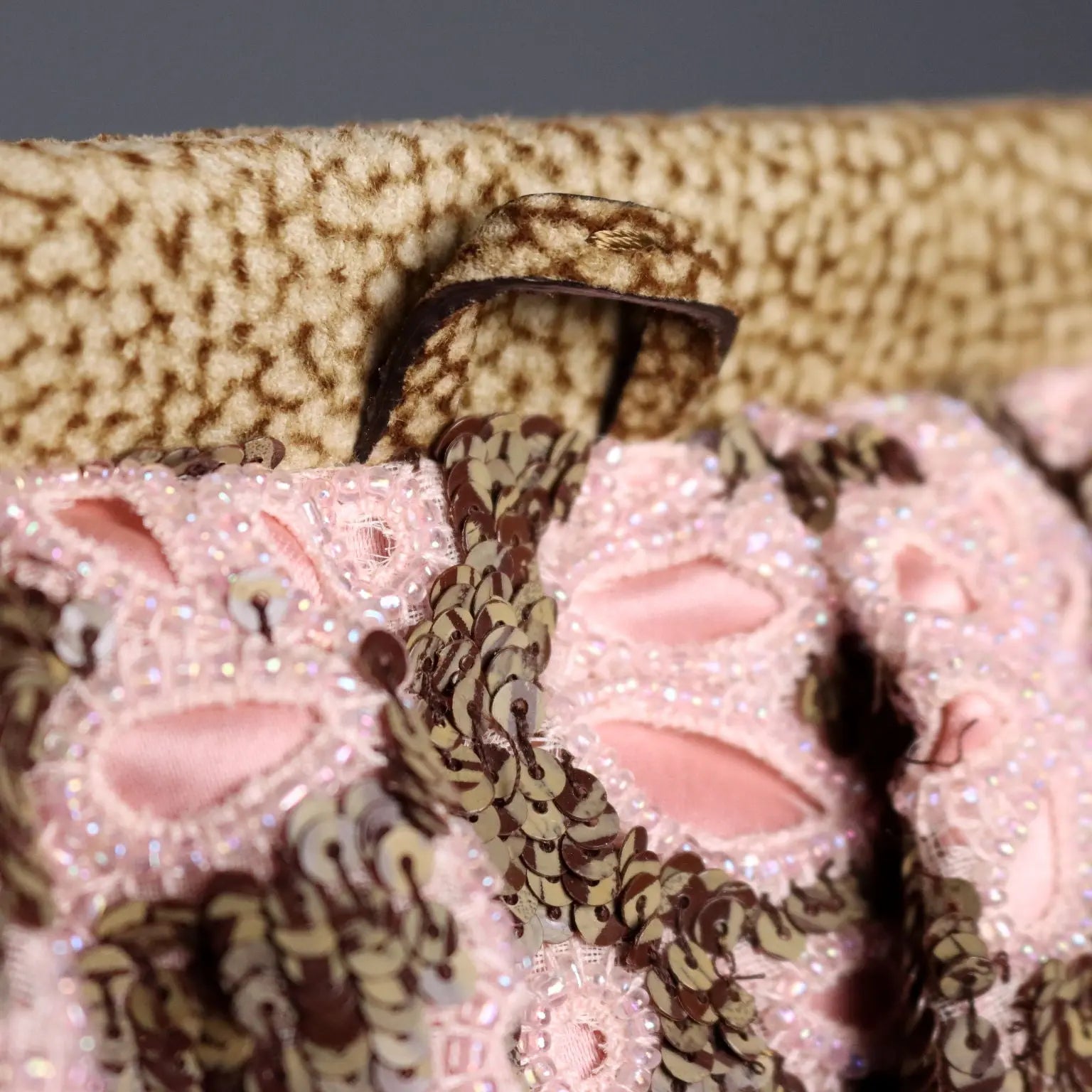 Borbonese Mini Bag Leather Paillettes with Dust Bag Pre-Loved | Clothing & House Linens | Second hand