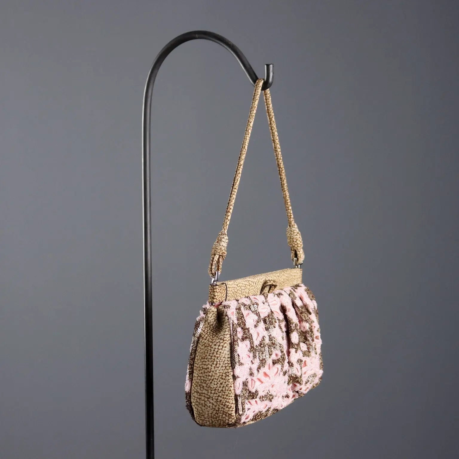 Borbonese Mini Bag Leather Paillettes with Dust Bag Pre-Loved | Clothing & House Linens | Second hand