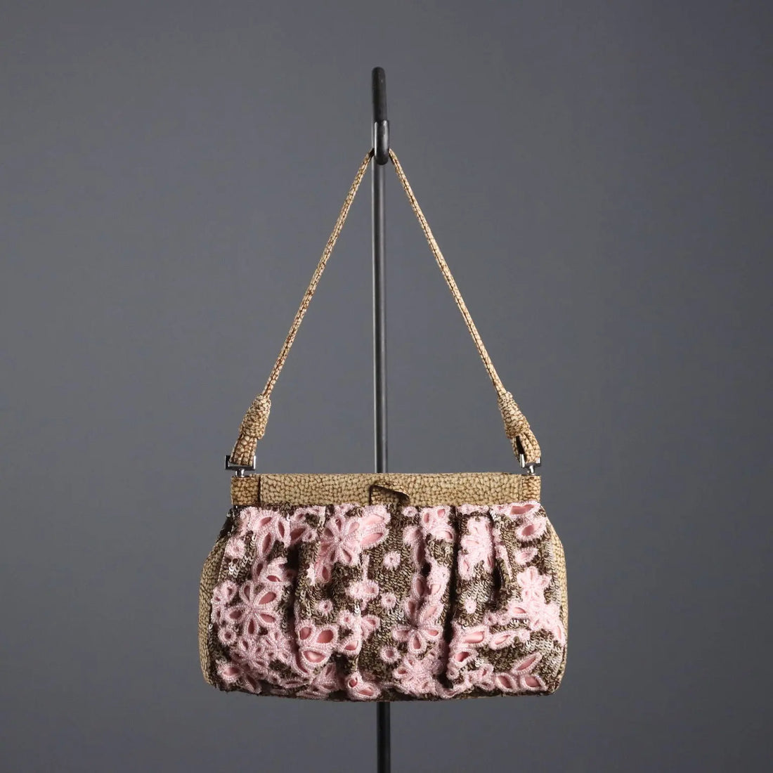 Borbonese Mini Bag Leather Paillettes with Dust Bag Pre-Loved | Clothing & House Linens | Second hand