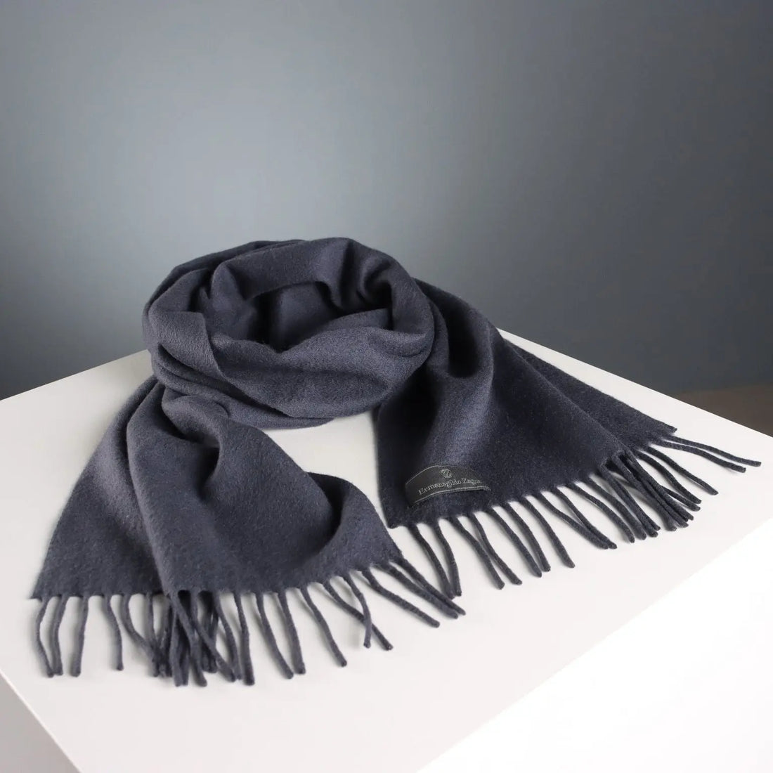 Zegna Cashmere Scarf Anthracite Grey Second Hand