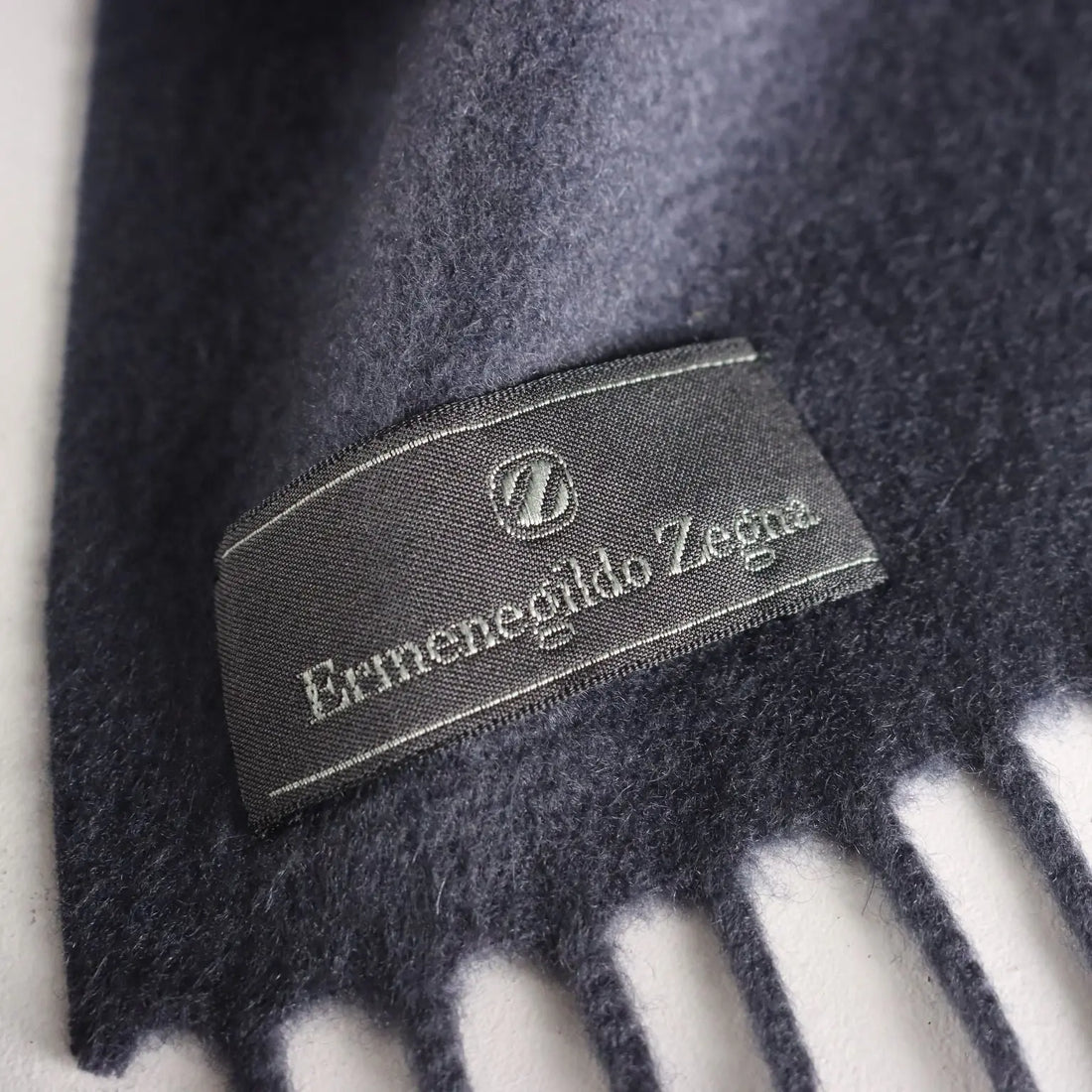 Zegna Cashmere Scarf Anthracite Grey Second Hand